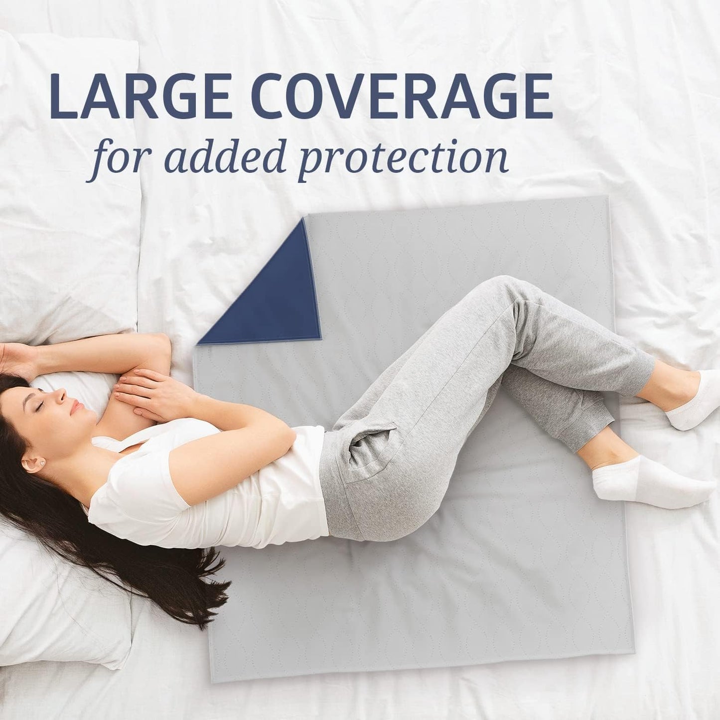 Medline Sofnit 300, Pack of 4 Large Washable Blue Underpads, 34”x 36” for Use as Reusable Pet Pads, Reusable Bed Pads, Great for Dogs, Cats and Bunnies