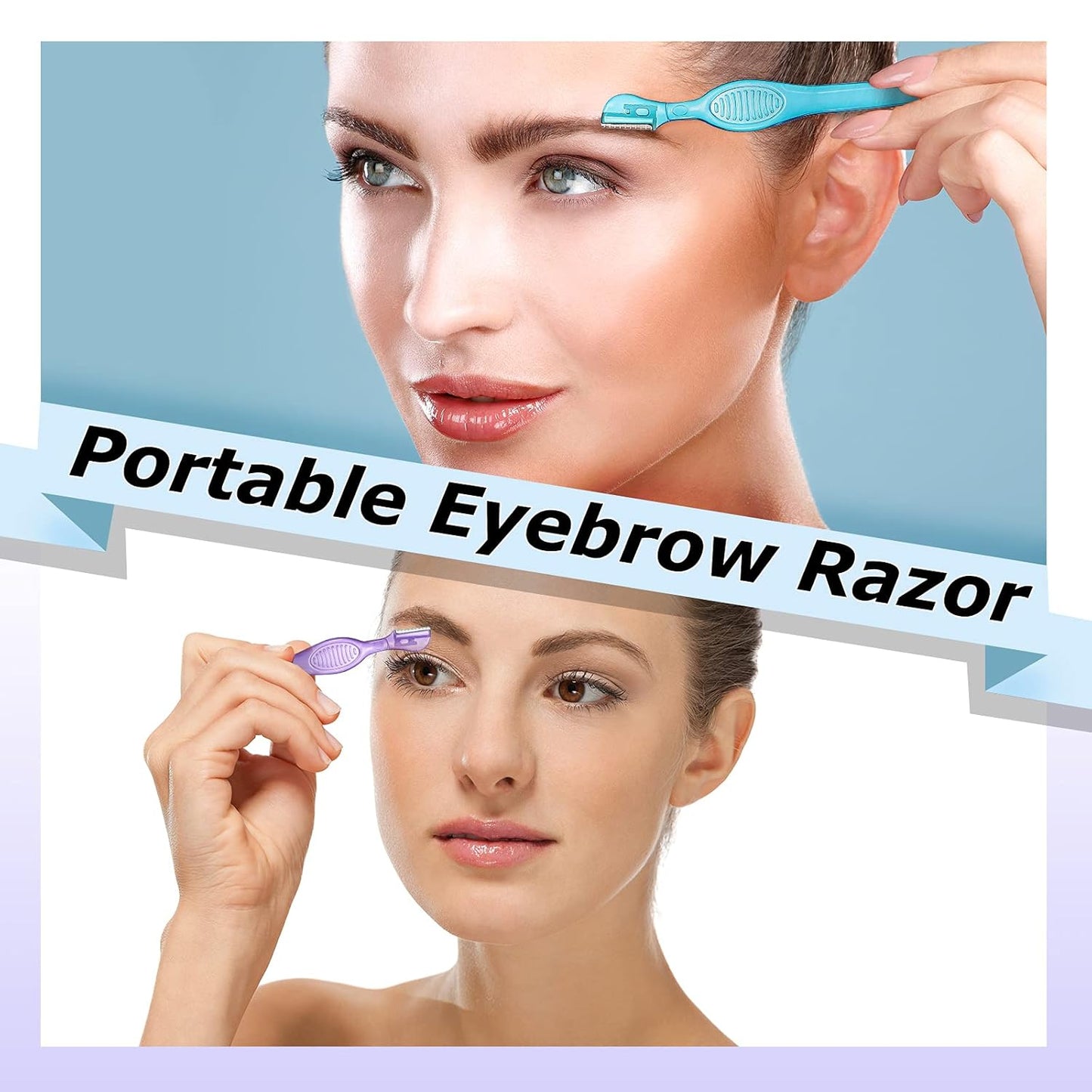 Honoson 16 Pcs Eyebrow Razor for Women Small Face Razors Shaver Trimmer Facial Hair Removal Eyebrow Shaper with Stainless Steel Blade Safety Cover for Peach Fuzz Lip Dermaplaning Tool, 4 Colors