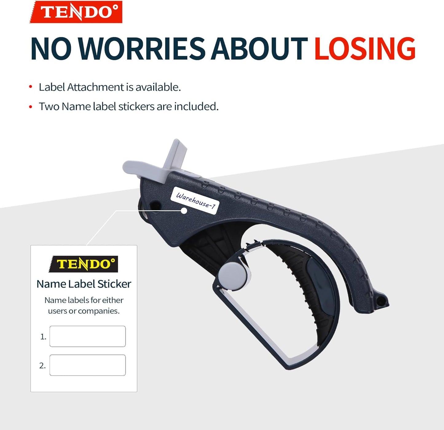 TENDO° SY-223 Tape Label Dispenser: Ergonomic, Economic, Environmental Solution with 10° Sloped Blades, Compatible with 1.77-2'' Tapes