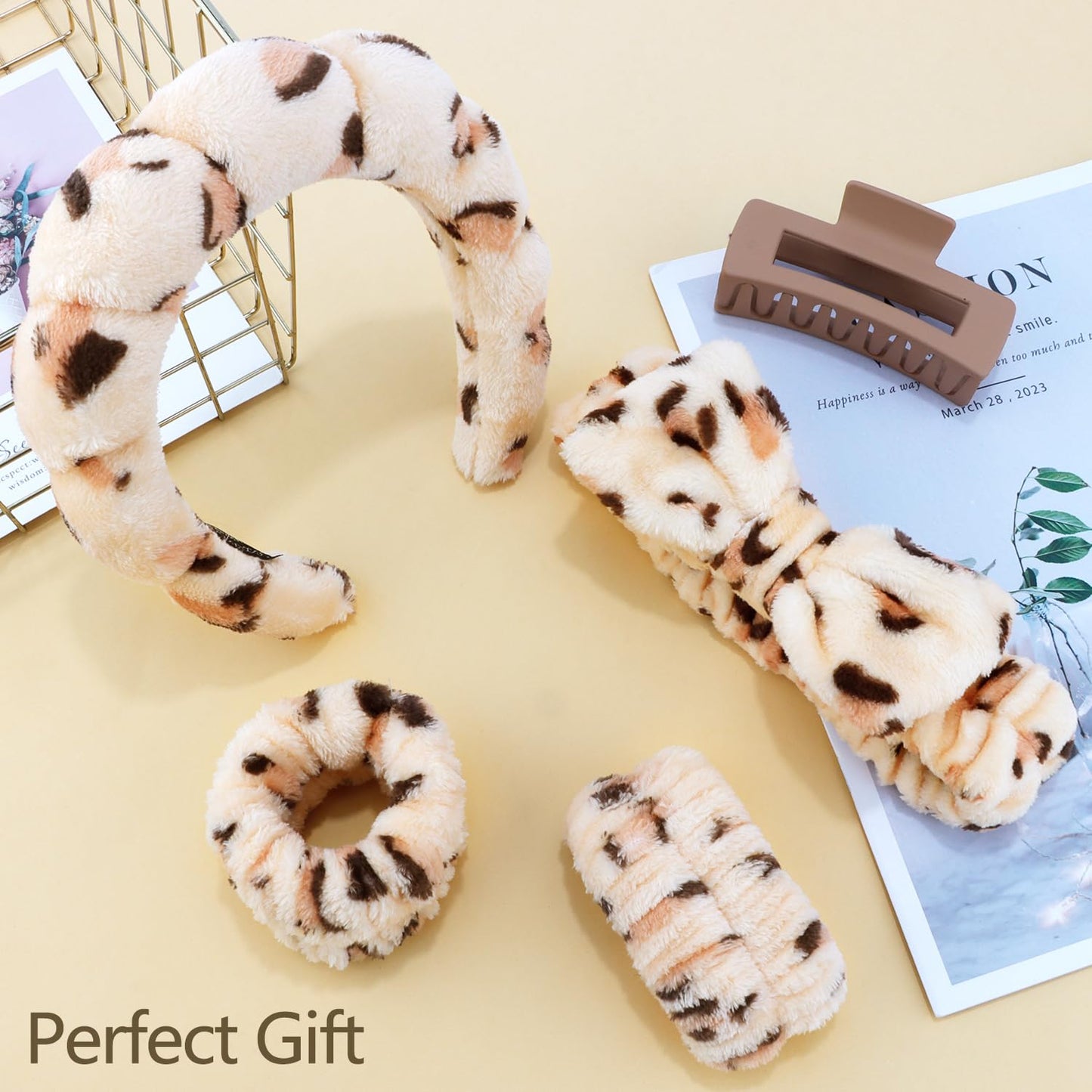 Chanaco Spa Headband, Skincare Headband, Headband for Washing Face, Makeup Headband, Wrist Towels for Washing Face, Face Wash Headband, Teen Girl Gifts Trendy Stuff, Hair Accessories for Women