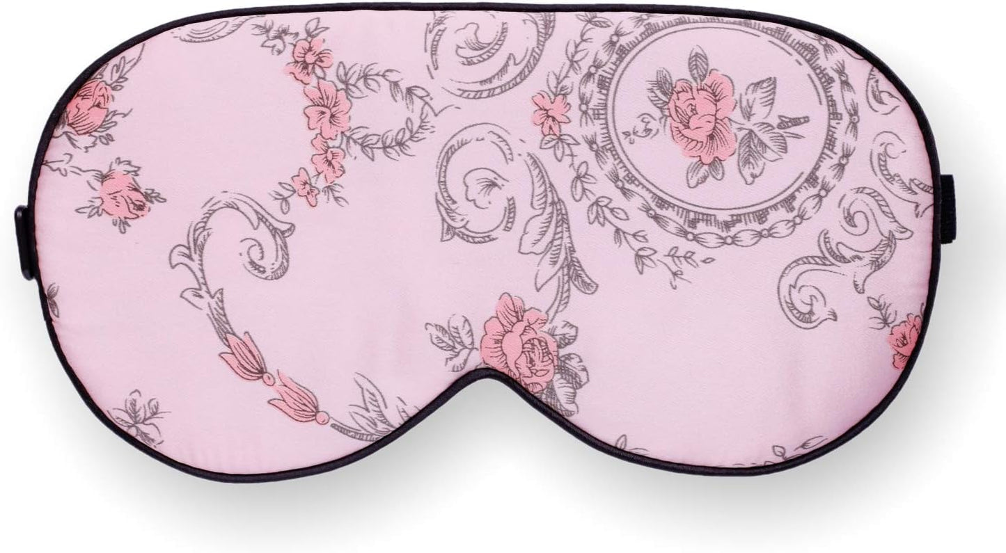 Maxfeel 100% Pure Silk Eye Mask - Sleep Eye Cover in Floral Colors (#1)