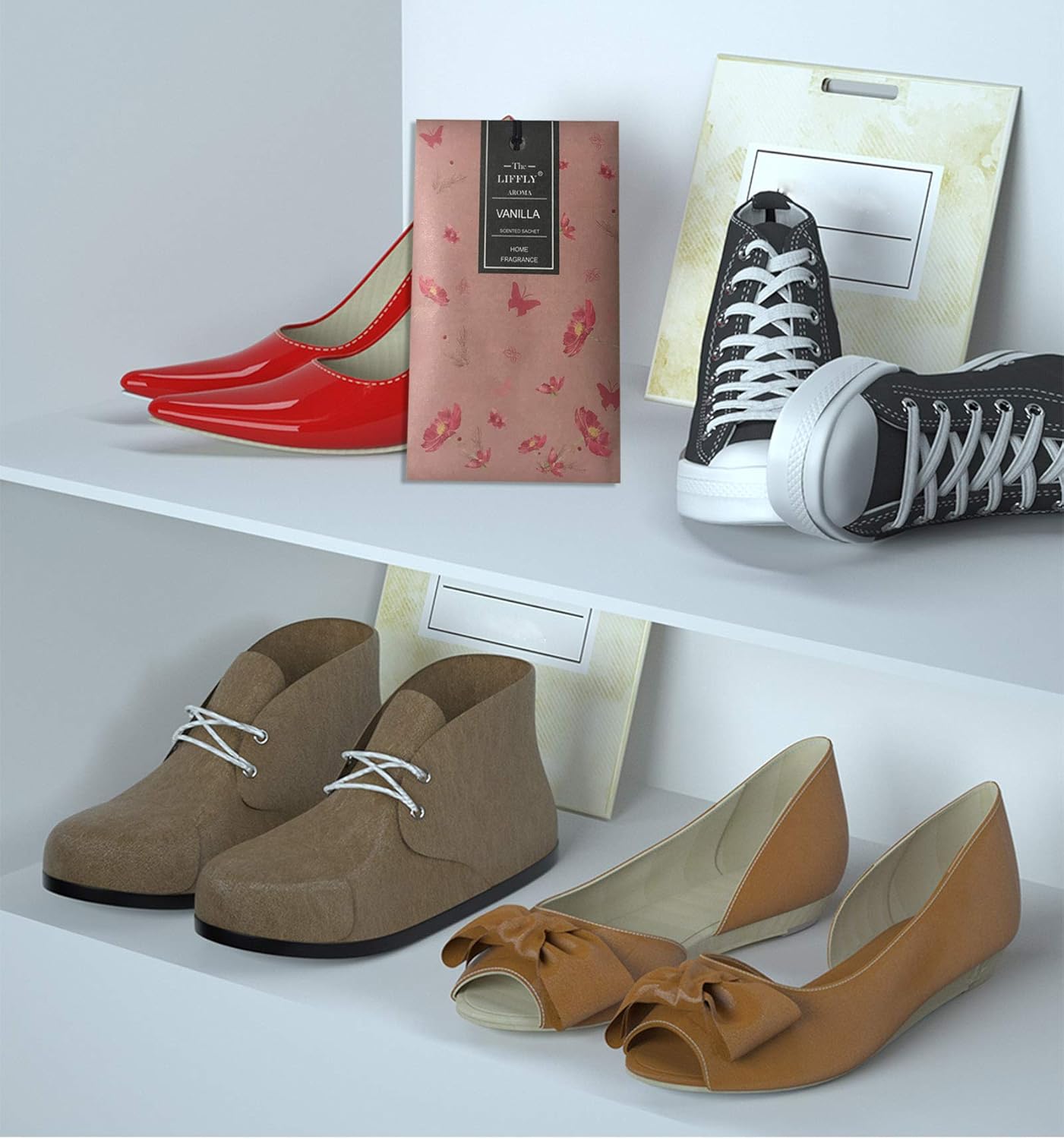 14 Packs Vanilla Scented Sachets for Drawers and Closets