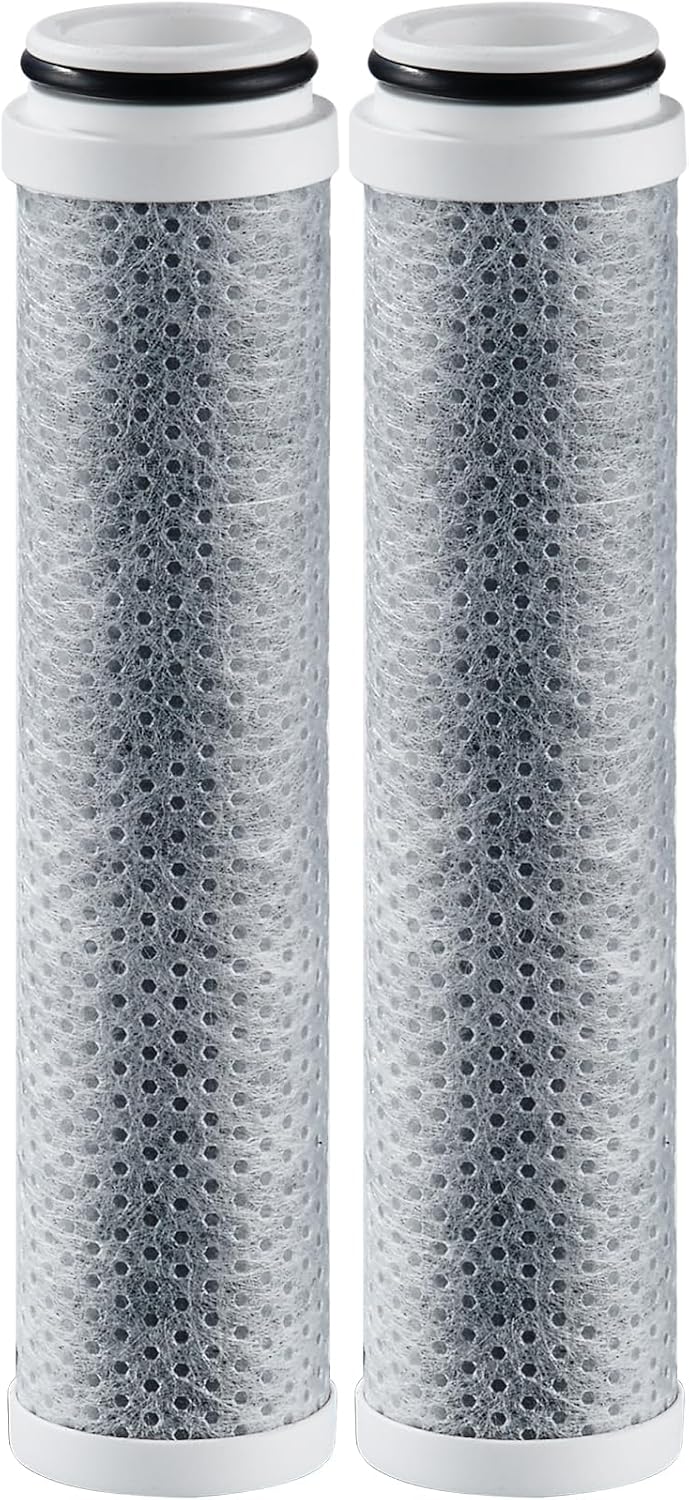 Cobbe 2 Pack Replacement Filters for Handheld Shower Head - 99% Chlorine Filtration - 2.0 Carbon Shower Filter - Reduces Dry Itchy Skin