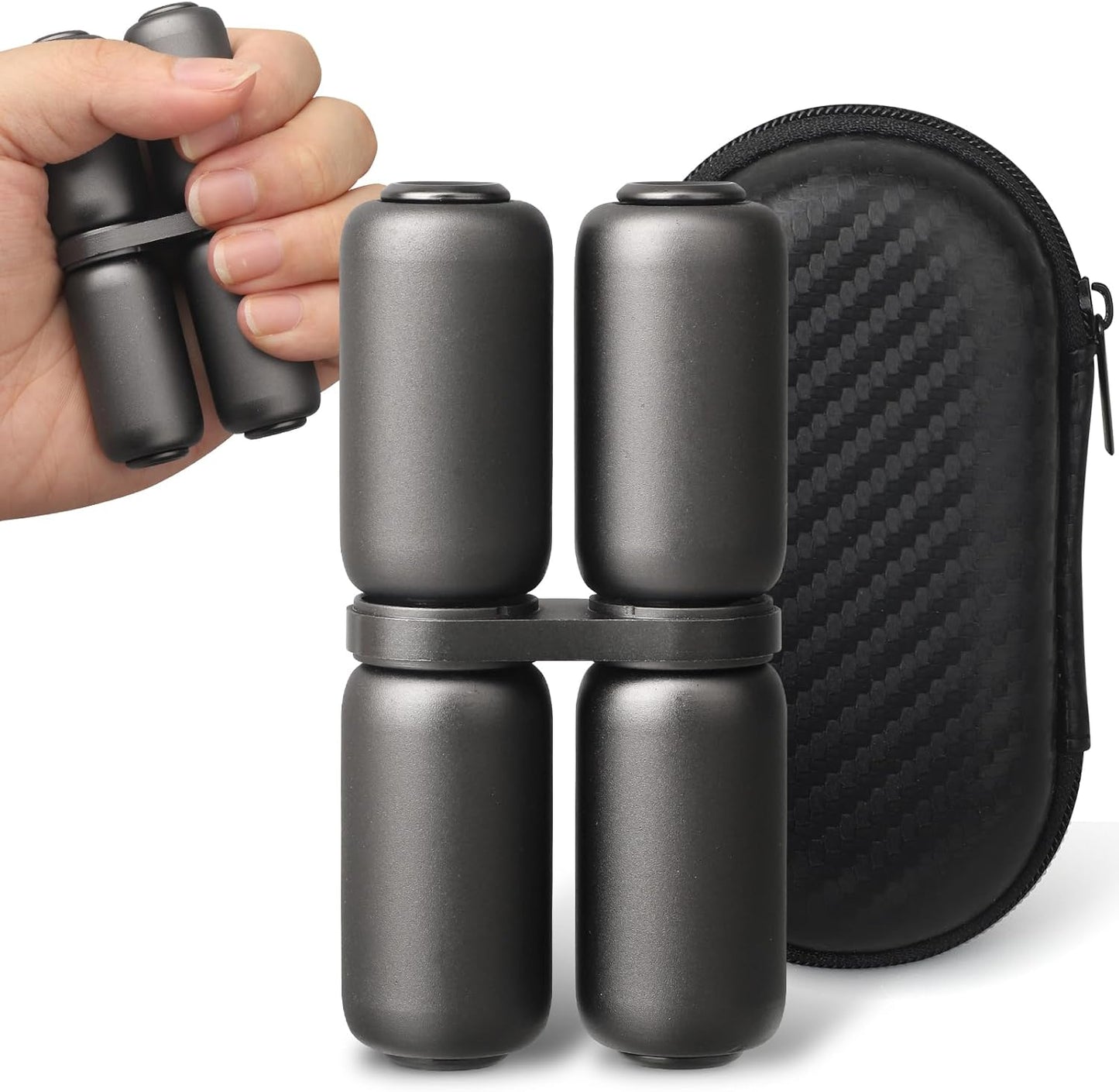 Handheld Fidget Hand Roller Toy, Metal Hand Fidget Spinner for Kids Adults, Fidget Toys Stress Relief, Hand Grip Strengthener, Portable EDC Silence Toy Gift for Men Office Travel Classroom