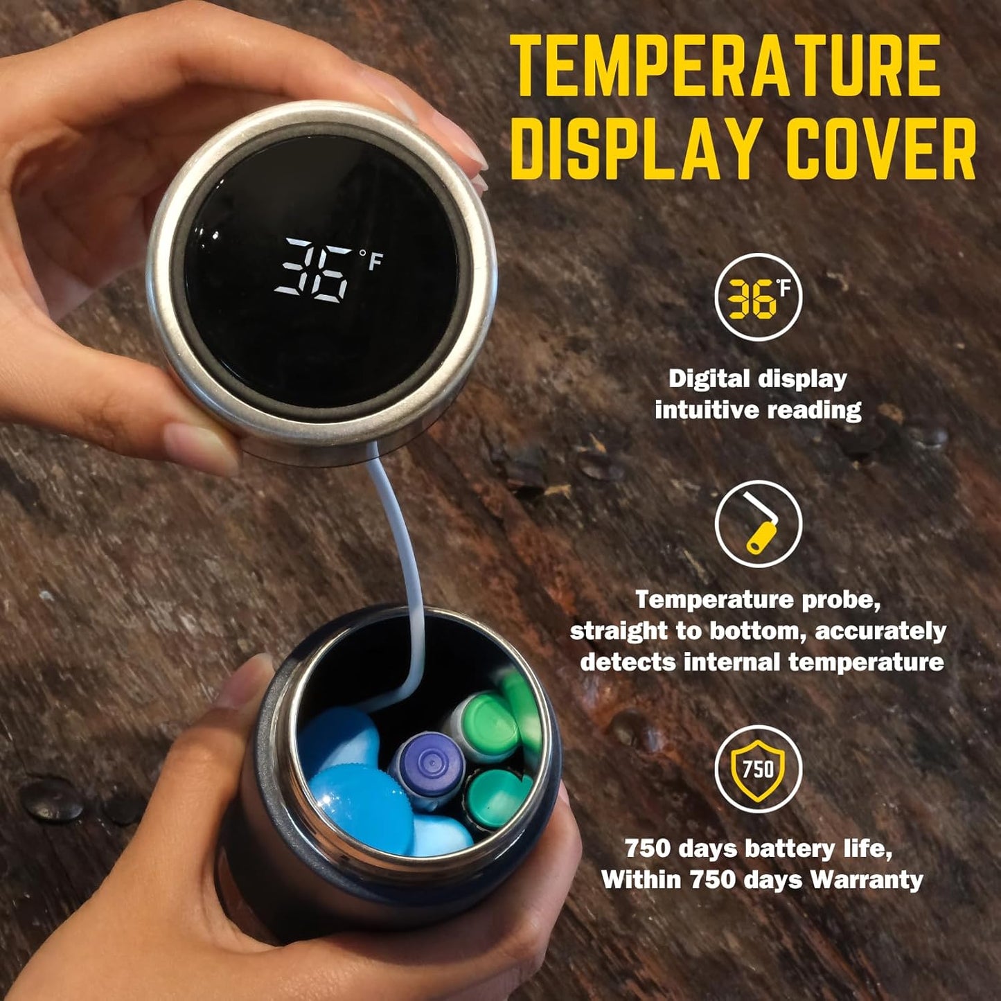 DISONCARE Odyssey 60H Insulin Cooler Travel case Digital Display Medication Cooler for Medicine Travel TSA Approved Ice Pack Diabetic Medical Cooler Diabetes Bag EpiPen with QR Medical Tag(Navy Blue)