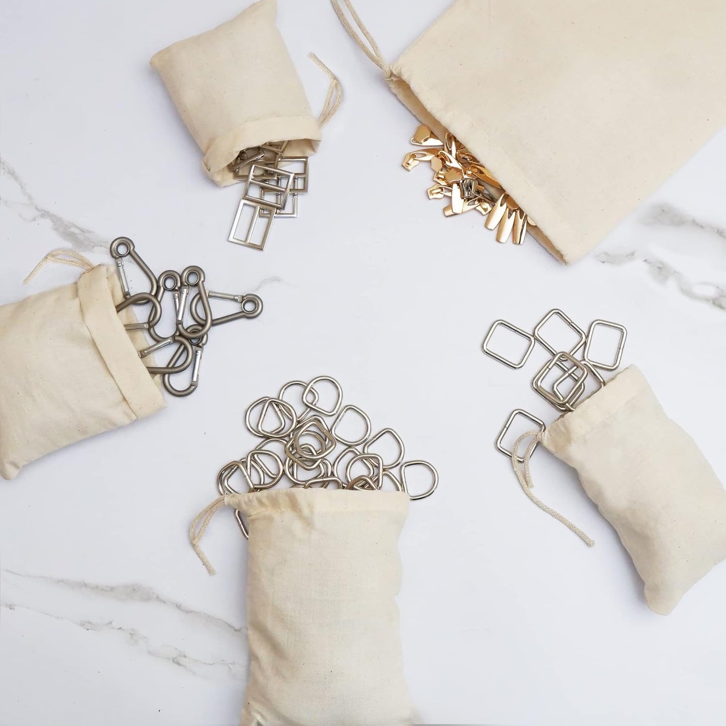 Reusable Eco friendly 10x12 Inches Cotton Thick Single Drawstring Muslin Bags "premium quality (Natural Color) - 25 count pack