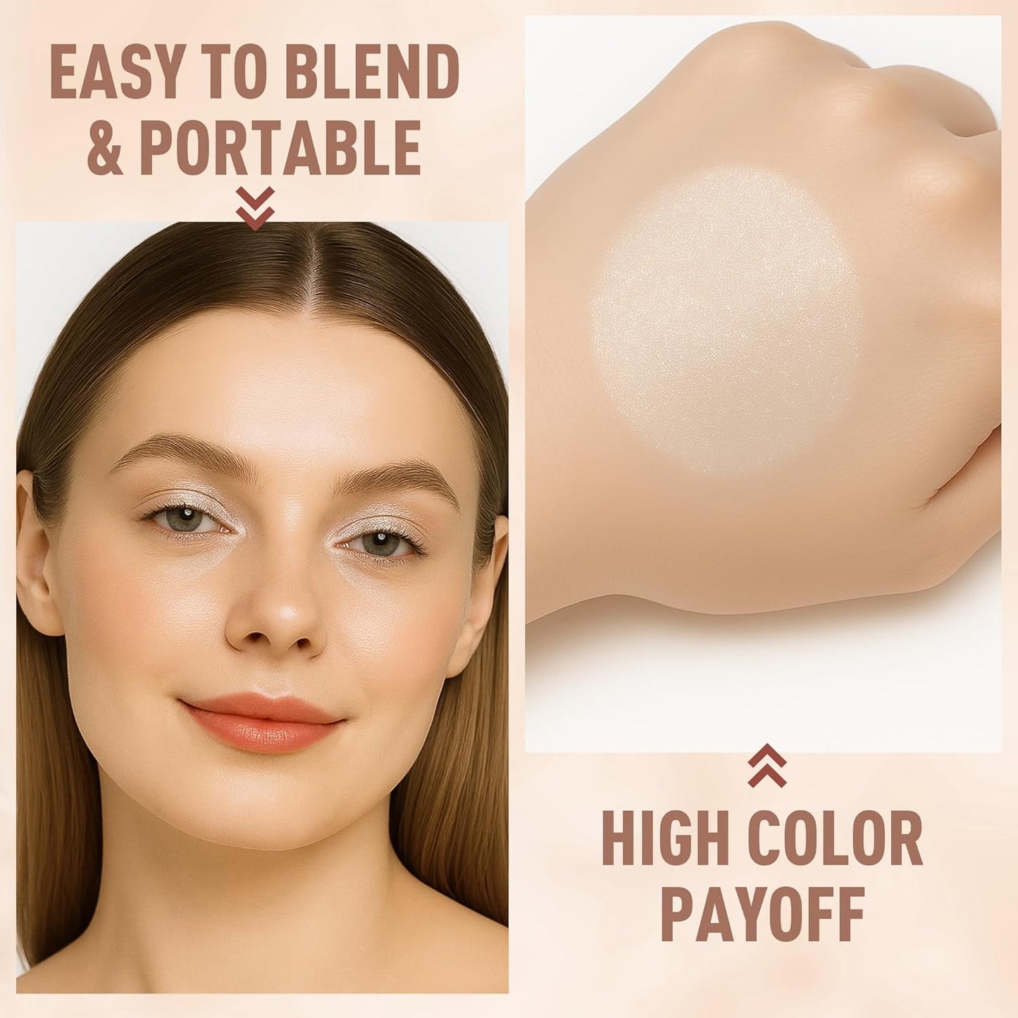 FV Cream Shimmer Eyeshadow Stick,Long Lasting & Waterproof, Multi-Use & High Pigment Eyeshadow Makeup Stick, Pearl Shimmer