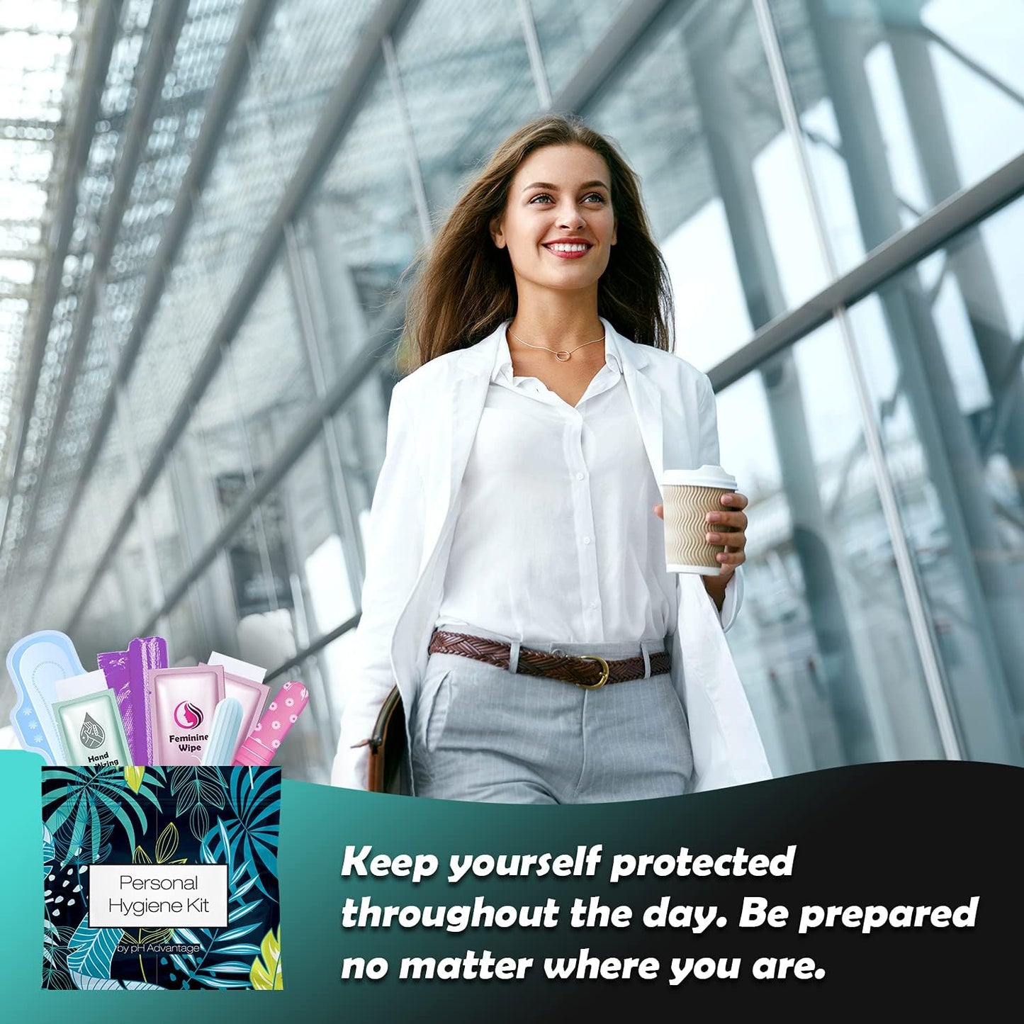 Menstrual Kit All-in-One 10 Pack | Convenience on The Go | Period Kit Pack for Travelling, Tweens & Teenager | Individually Wrapped Feminine Hygiene Product (Blue Forest)