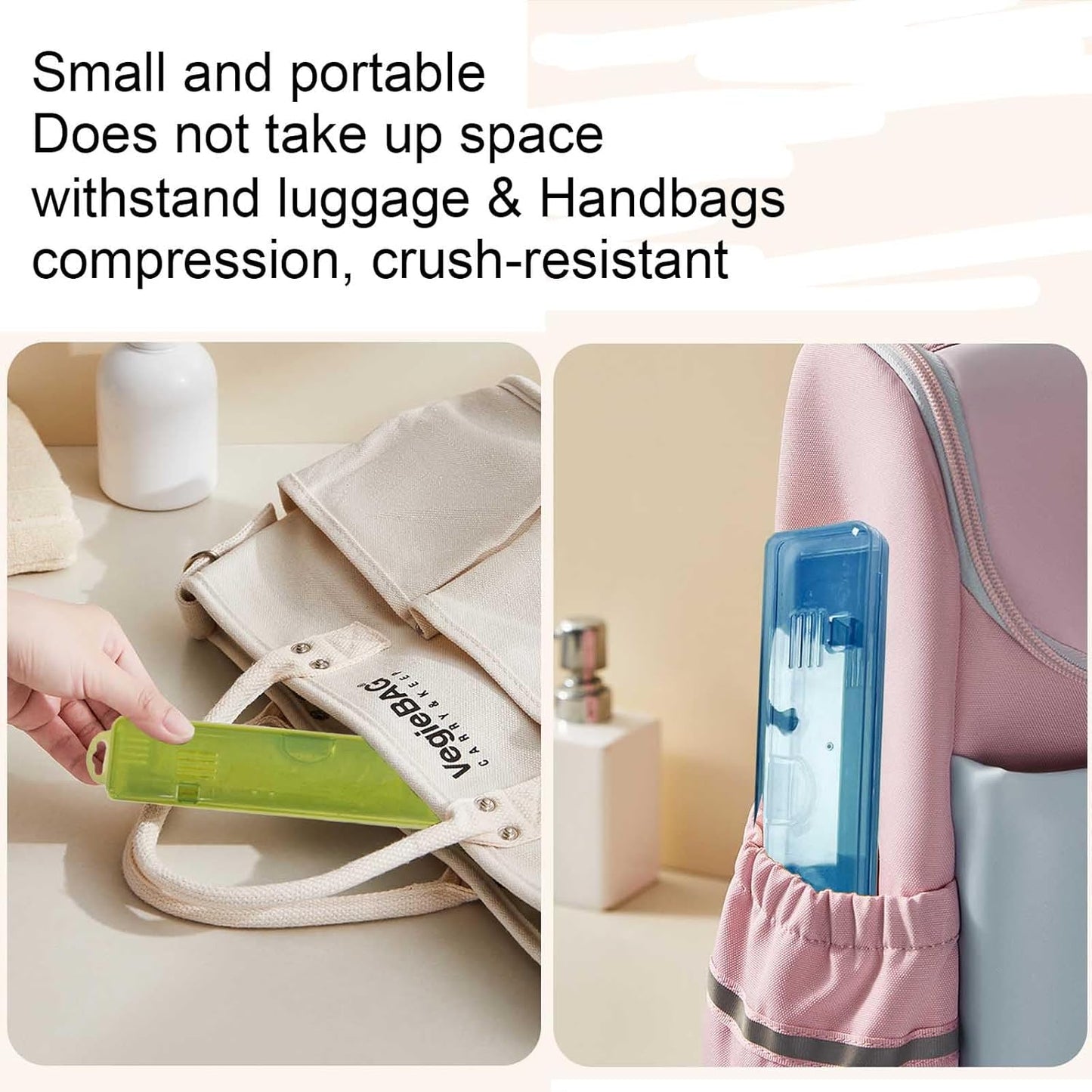 2 Packs Toothbrush Travel Case, Breathable Toothbrush Travel Holders, Compact Portable Toothbrush Holder for Travel, Vacation, Camping, Gym, Business Trips, Office