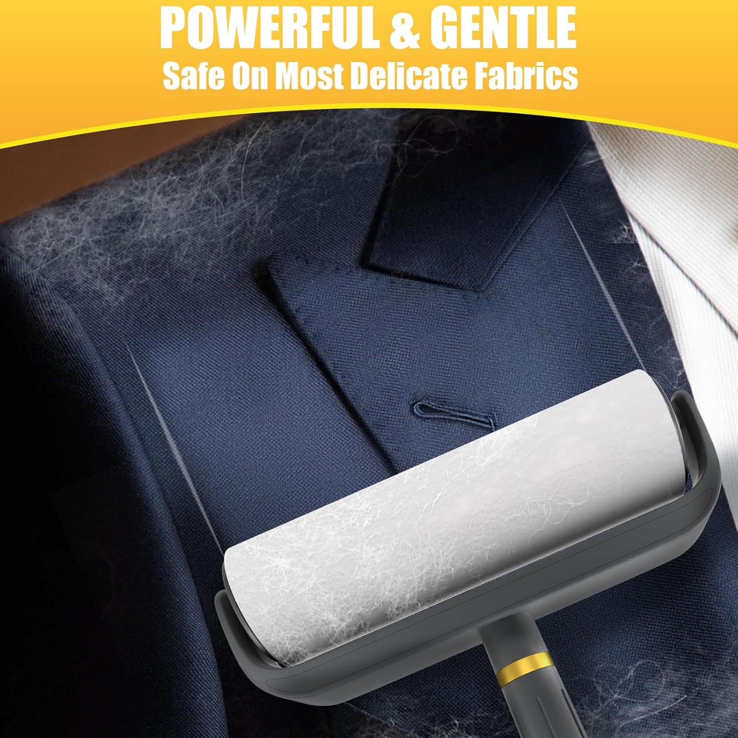 Large Surface Lint Roller, 6.3" Extra Sticky Rollers for Pet Hair, Ginat Dog Cat Hair Remover for Clothes Furniture Cleaning, 100 Sheet