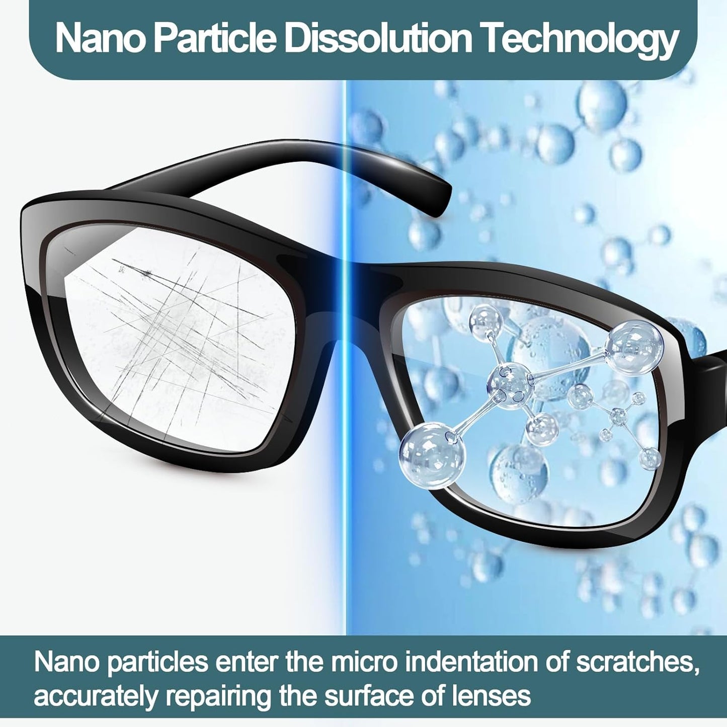 Eyeglass Scratch Remover for Lenses, Eyeglass Cleaner Spray, Glasses Lens Scratch Remover for Eyeglasses, Sunglasses Cleaning Kit (1PCS)