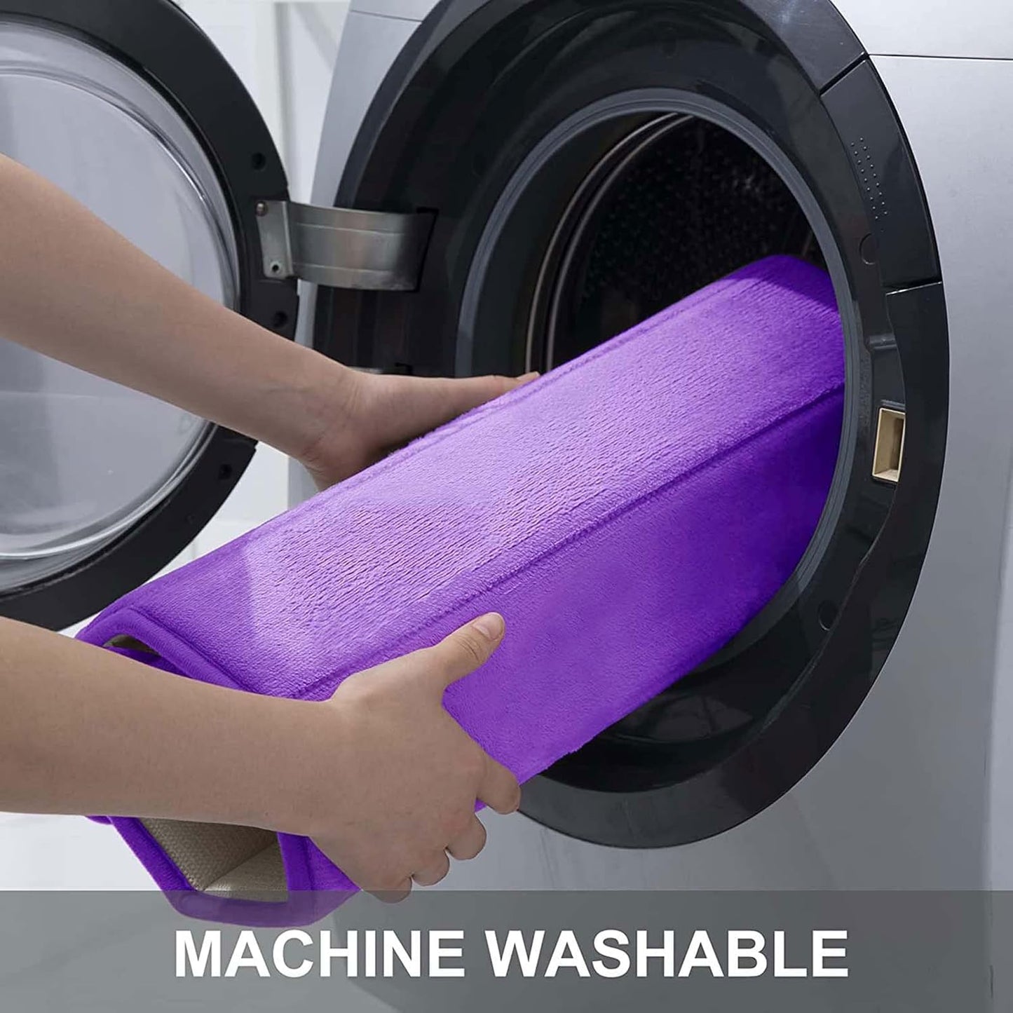 Buganda Memory Foam Bath Mat, 30" x 20", Ultra Soft and Non-Slip Bathroom Rugs, Water Absorbent and Machine Washable Bath Rug for Bathroom, Shower, and Tub, Purple