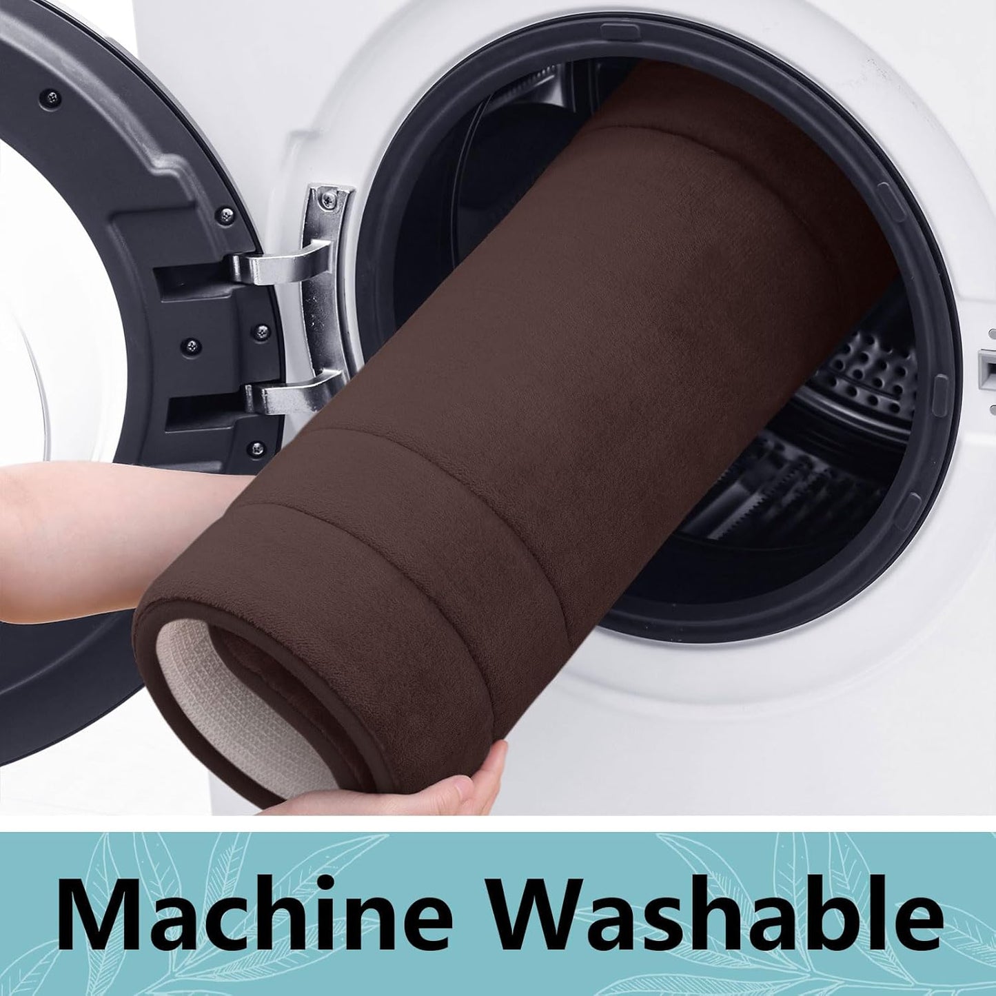 Arotive Memory Foam Bathroom Rug Mat 47x20, Ultra Soft and Absorbent Bath Mat, Machine Wash Dry, Comfortable Bath Rug Carpet for Bathroom Floor, Tub and Shower, Brown