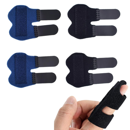 Finger Splint for Kids,4PCS Finger Straightener Finger Support Adjustable Finger Protectors Sleeves for Kids and teen-agers Broken Fingers Straightening Arthritis Knuckle Immobilization