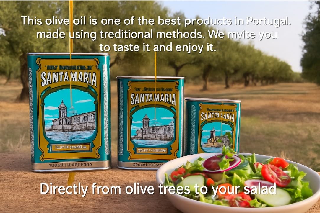 Extra Virgin Olive Oil - Santa Maria Portuguese Vintage Metal Tin - 200ml. This is a brand with almost 100 Years. (3)
