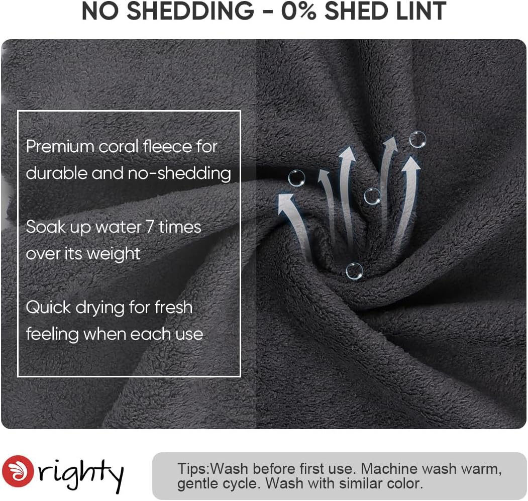 Orighty Makeup Remover Cloths, Cleansing, Reusable, Soft & Washable Coral Fleece Microfiber Washcloths/Towel for Face, Eye, Lips, Pack of 48, 12 x 12 inch (Grey)