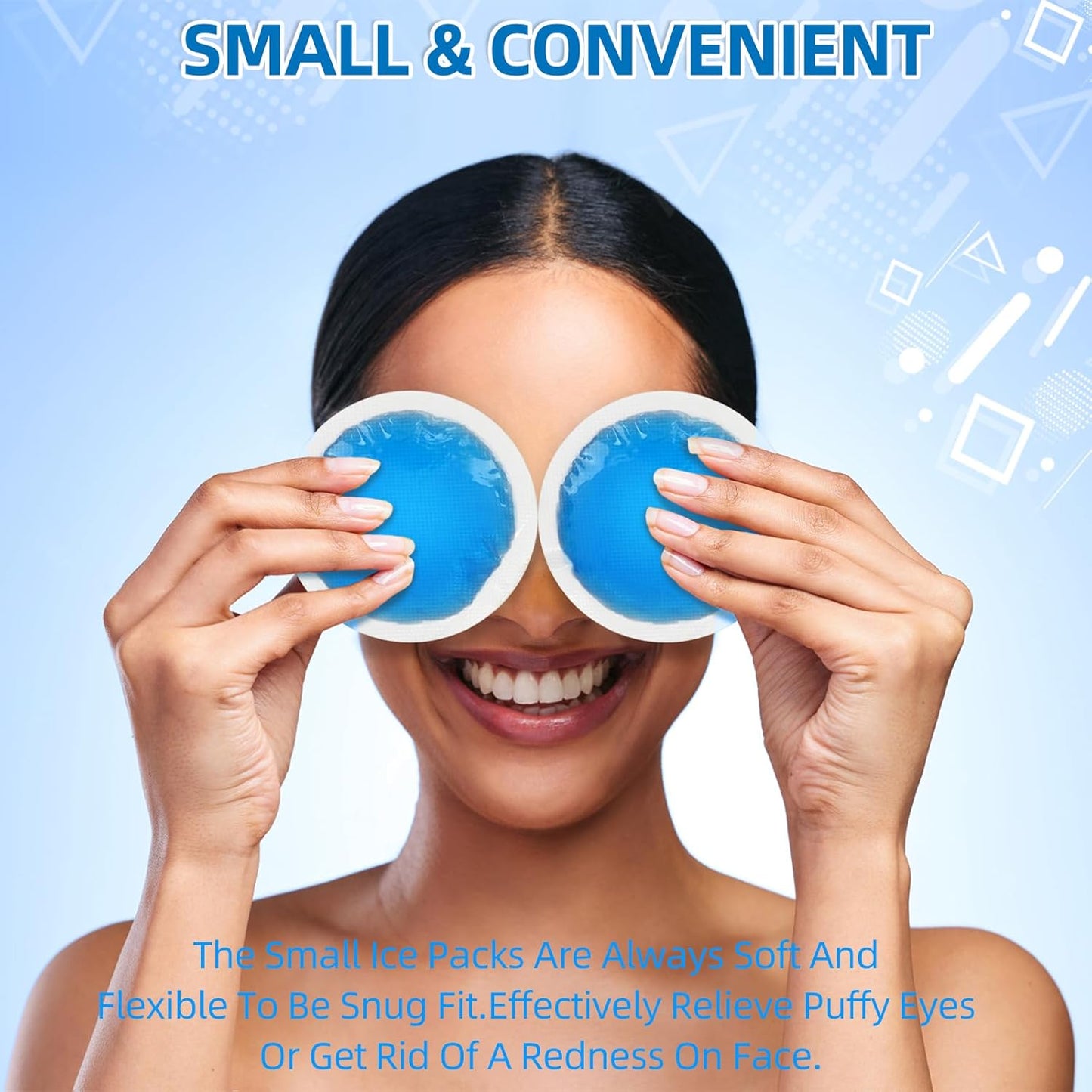 Tutmyrea Reusable Cold Compress - 6 Soft Ice Packs for Injuries, Kids & Wounds; Gel Packs for Eyes, Face, Allergies & Teeth