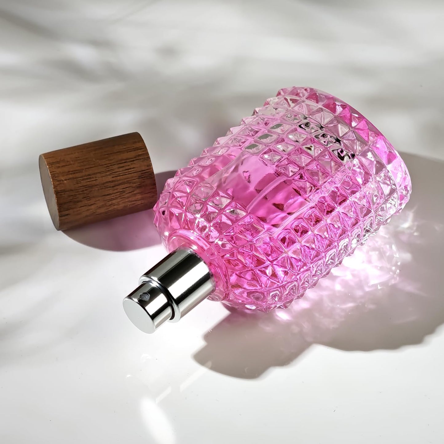 50ml/1.7 Oz Glass Spray Bottle Perfume Atomizer,Perfume Travel Refillable Spray Bottle Empty with 3 Kinds of Dispenser (A4)