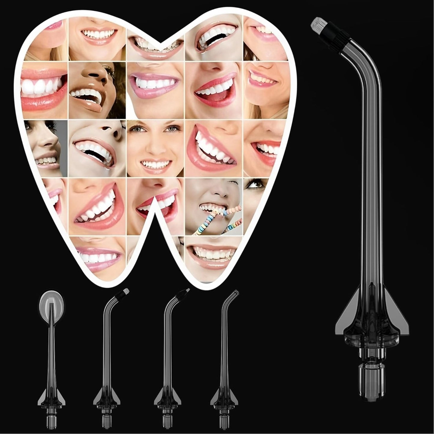 Replacement Tips for Nicwell Oralfree Water Flosser, Water Flosser Replacement Heads Oral Irrigator Jet Tip( 4 Tips Combo)