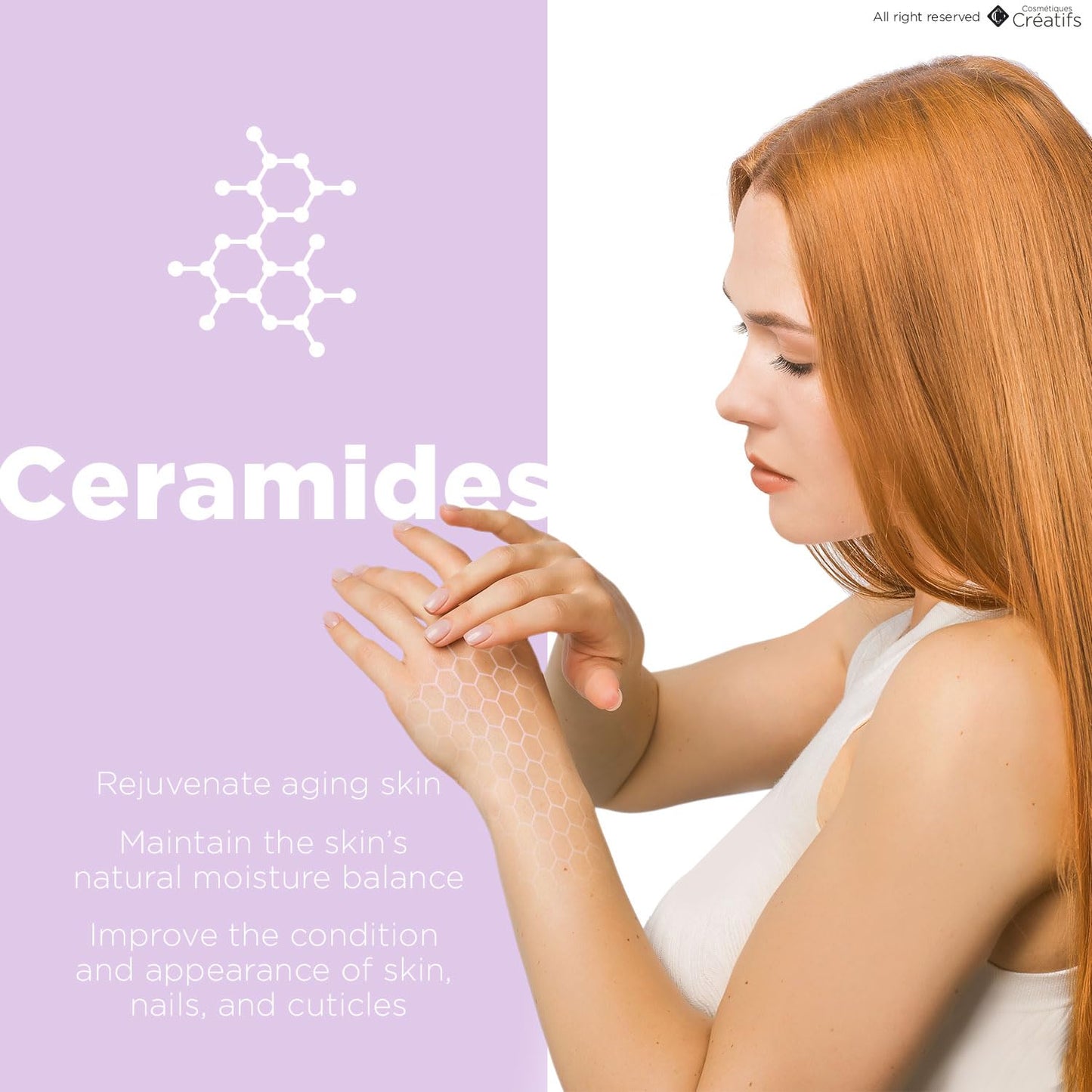 Moisturizing Hand Cream for Dry, Cracked Hands, Nails and Cuticles - 3.4 fl. oz. - Anti-Aging Skin Moisturizer with Vitamin E, Shea Butter, and Ceramides