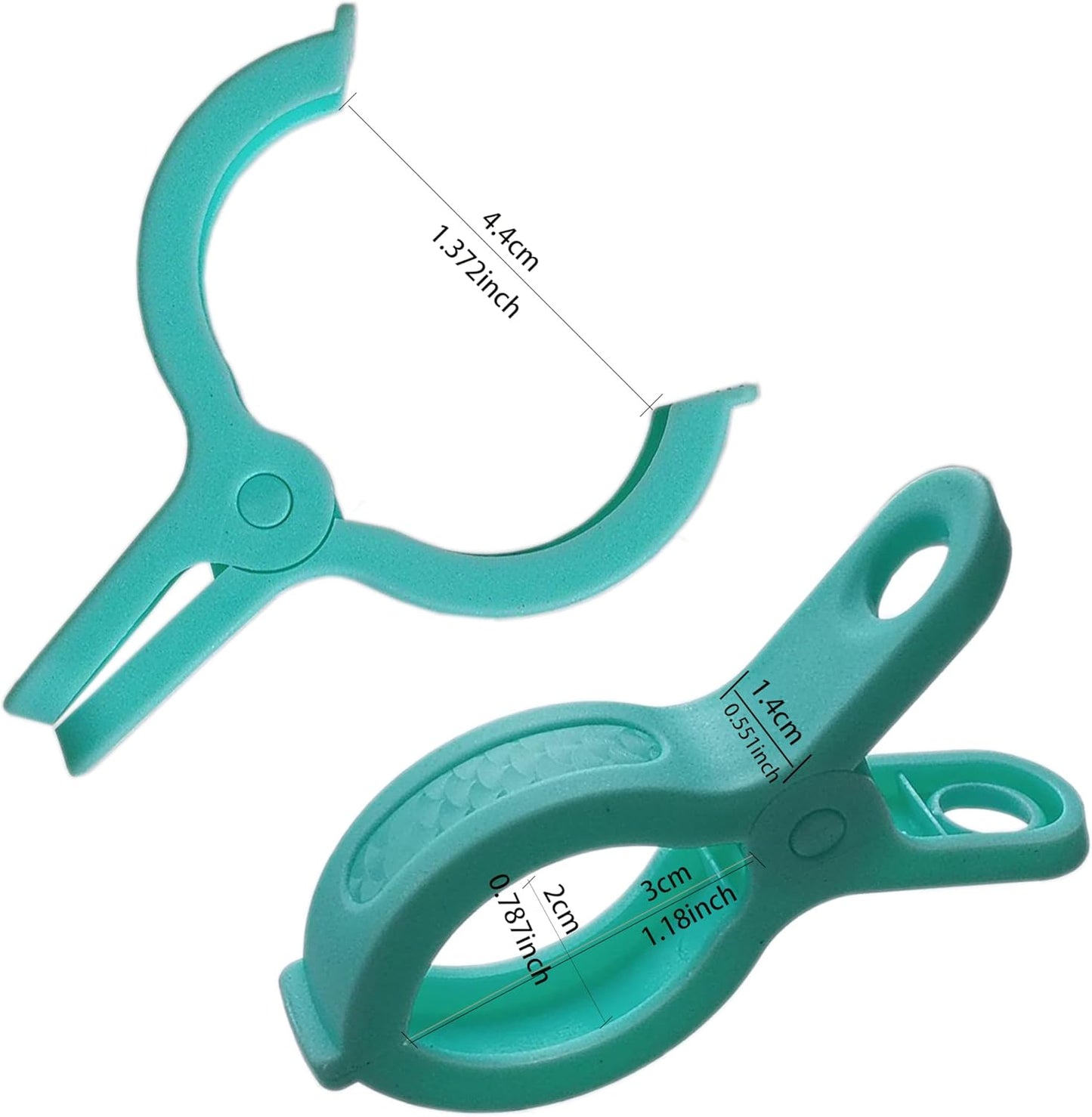 Plastic Clothes Pins Spring Clips Heavy Duty Laundry Clothespins Beach Towel Clips Clothes Pins Air-Drying Clothing Pin ,Set of 8 (Green)