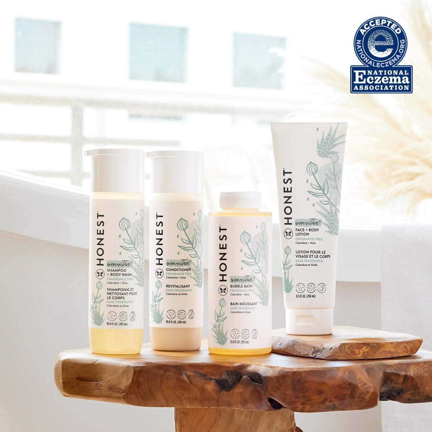 The Honest Company Foaming Bubble Bath | Gentle for Baby | Naturally Derived, Tear-free, Hypoallergenic | Fragrance Free Sensitive, 12 fl oz