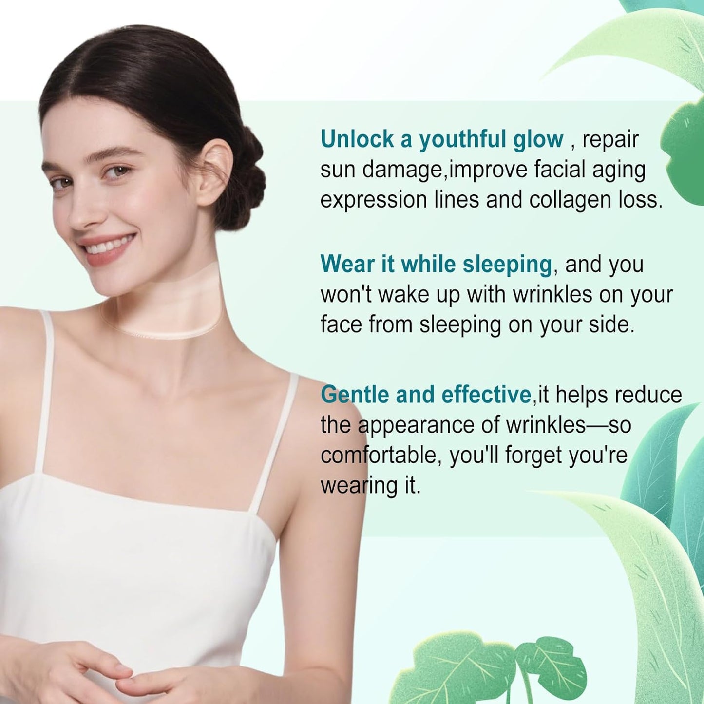 5 PCS Silicone Neck Wrinkle Patches - Reusable Overnight Anti-Wrinkle Patches, Anti Aging Silicone Wrinkles Patche for Skin Firming & Neck(2.5 Months Supply )-Upgraded Version