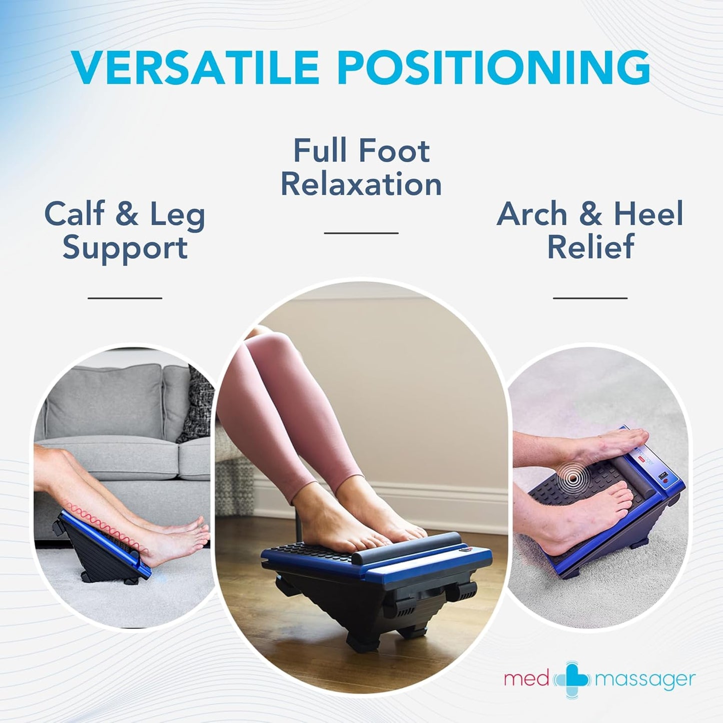 MedMassager Foot Massager Classic | Deep Tissue Massage Therapy, at-Home Massager, Dual Speed, Portable & Compact, Fast Relief from Neuropathy, Improves Blood Circulation MMF08