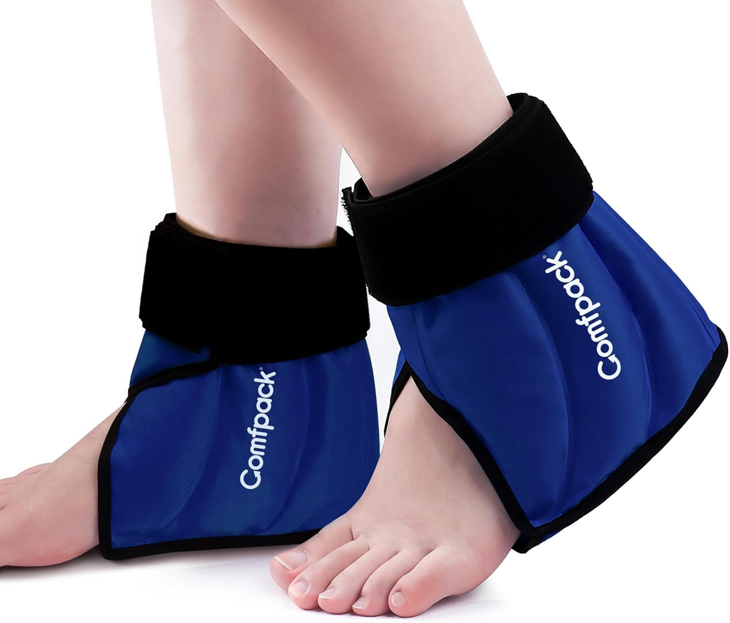 Ankle Ice Pack Wrap Heel Ice Pack for Pain Relief, Hot Cold Therapy Cold Pack for Plantar Fasciitis, Achilles Tendonitis, Ankle Sprain, Foot Pain, 2Packs