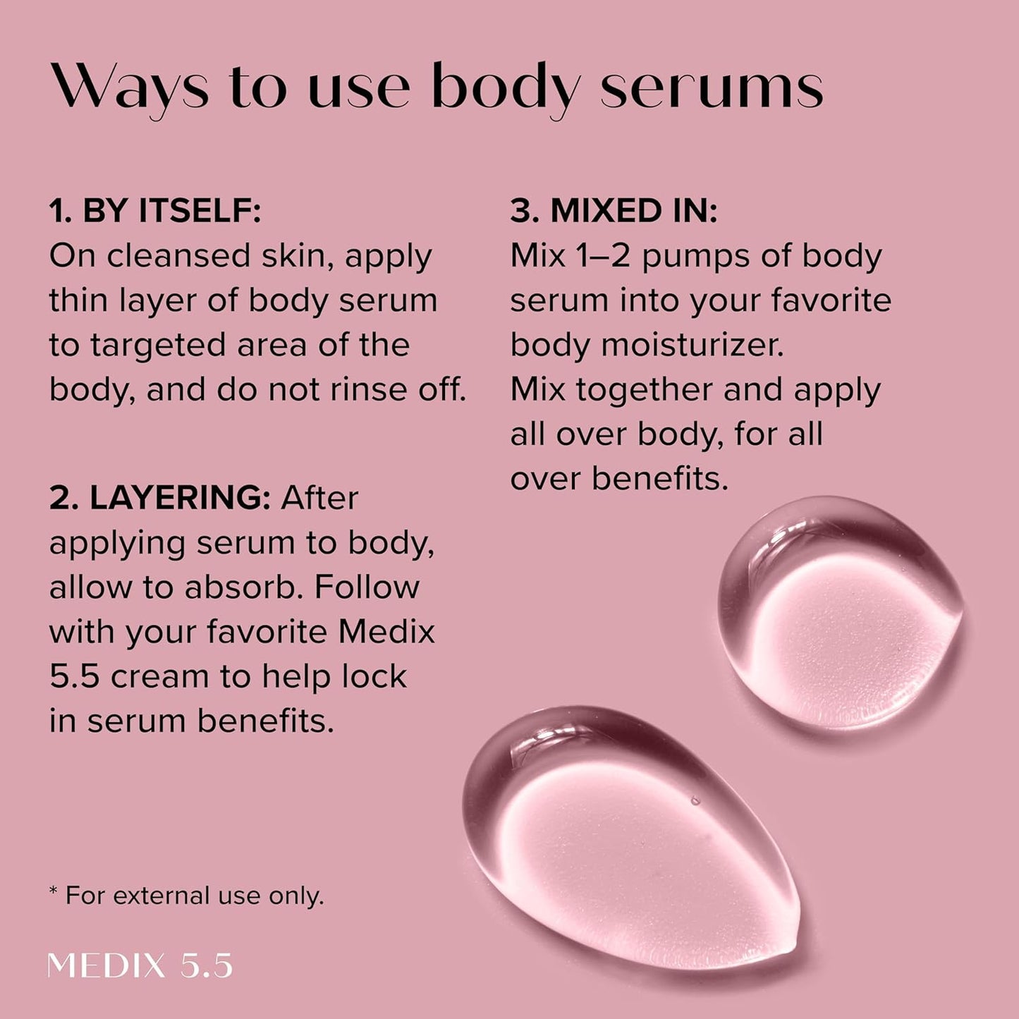 MEDIX 3% Concentrated Hyaluronic Acid Hydrating Gel Body Booster Dry Skin Moisturizer, Anti Aging Skin Care Booster For Restoring Skin Barrier, Wrinkles, Age Spots, & Fine Lines, 1.7 Fl Oz