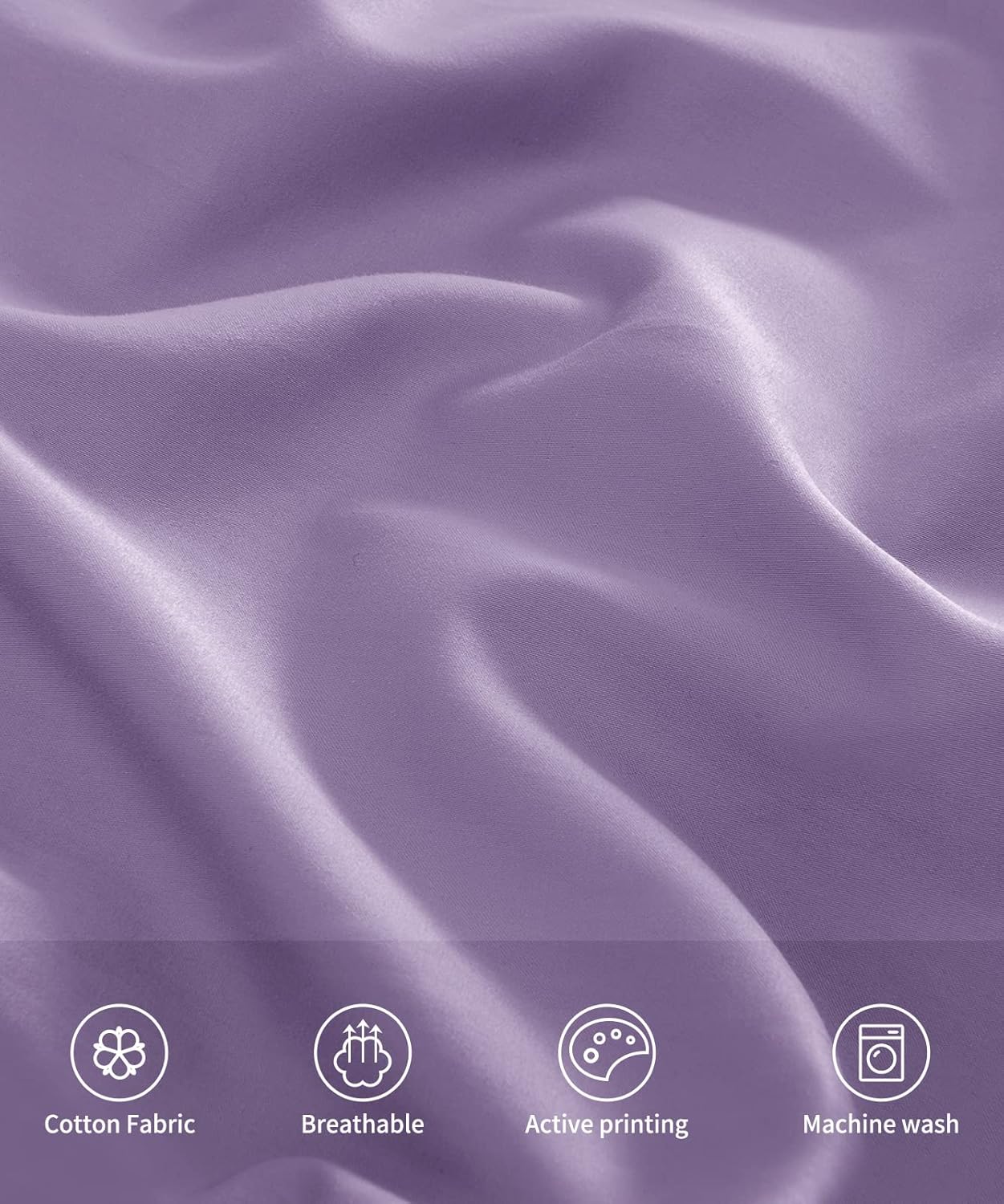 Warmstar Cotton Body Pillow Cover 1 Pack, 600 Thread Count Body Pillow case 20"x54", Long Body Pillow Case Cover Soft Breathable with Envelope Closure,Plum