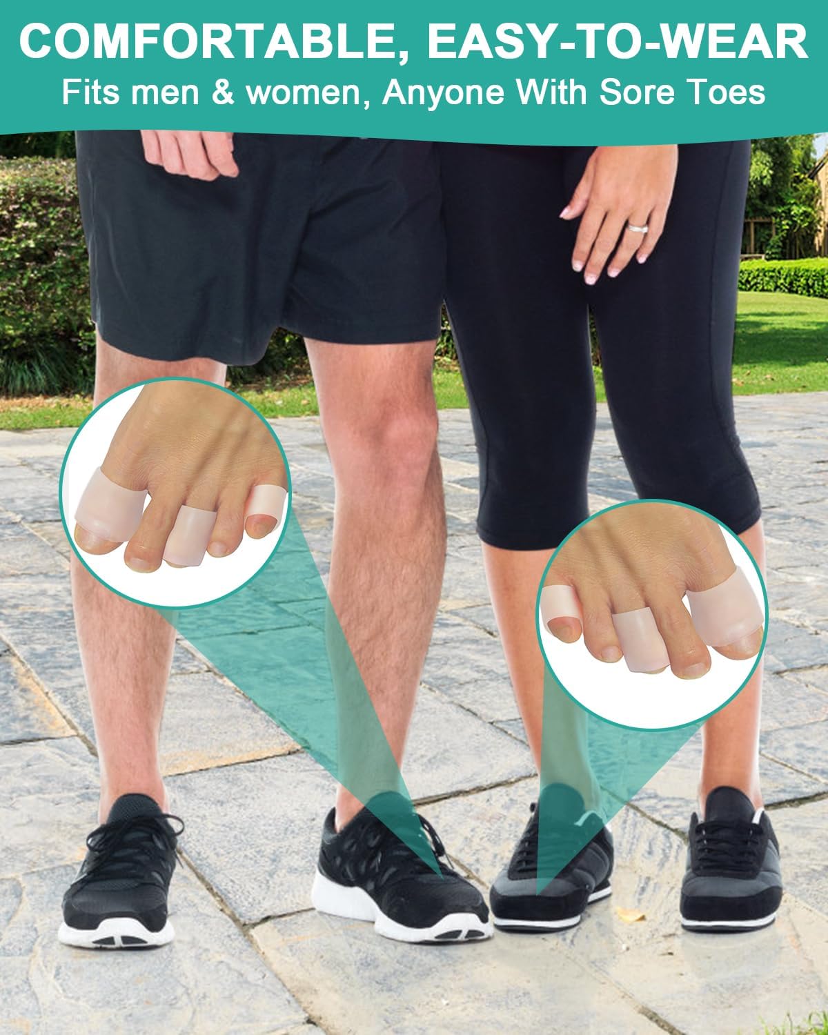 16 Pack Silicone Toe Sleeves Gel Corn Protectors Cushions for Women Men Foot Pain Relief, Soft Toe Tube Pads Corn Cushions for Calluses, Bunion Blisters, Hammertoe, Toenails Loss