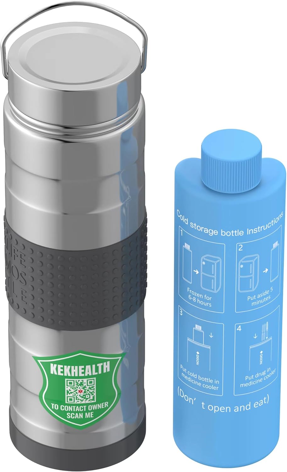 Simon 74H 5-7 Insulin Pens Cooler Travel Case Medication Cooler for Travel Medical Cooler Epipen Carry Case TSA Approved Medicine Diabetic Travel Cooler Ice Pack with QR Medical Tag