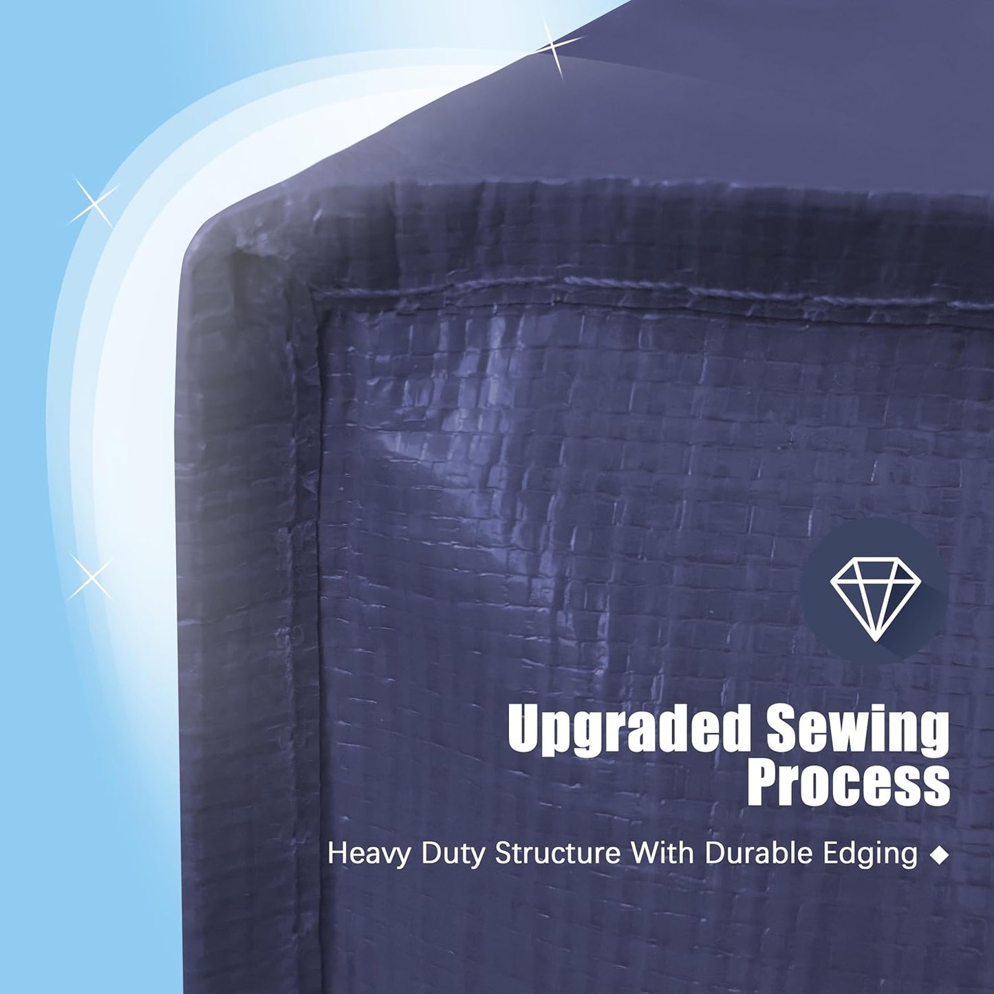 4 Pack Large Strong Moving Bags with Zippers & Carrying Handles - Water-Resistant - Heavy Duty Storage Tote for Space Saving, Fold Flat, Alternative to Moving Box (Blue)