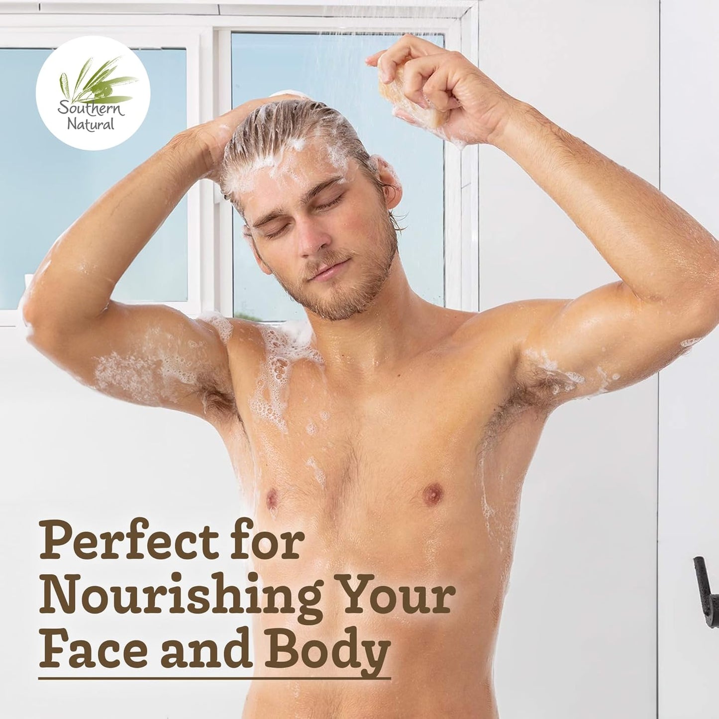 Southern Natural Goat Milk Soap Bar (Variety 3 Pack) Lavender, Lemongrass, Spa Fusion - For Dry Sensitive Skin. Natural Handmade Soap For Face and Body.(Each Bar 4-4.5 oz)