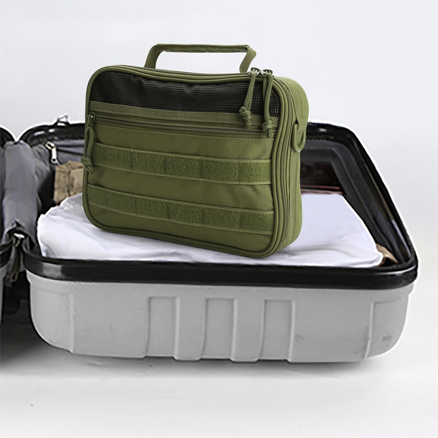 mens toiletry travel bag tactical toiletry bag hanging toiletry bag shower bag travel kit (green)