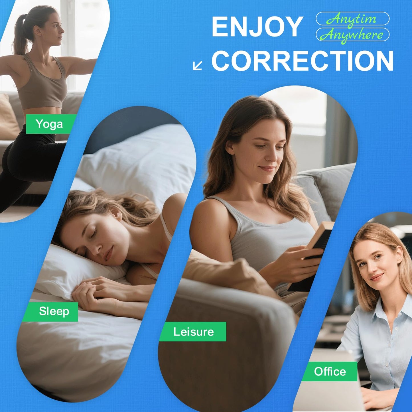 Bunion Corrector For Women Big Toe: Soft Gel Toe Separators For Women - Adjustable Straps & Breathable Design - Day/Night Pain Relief For High Heels & Flats