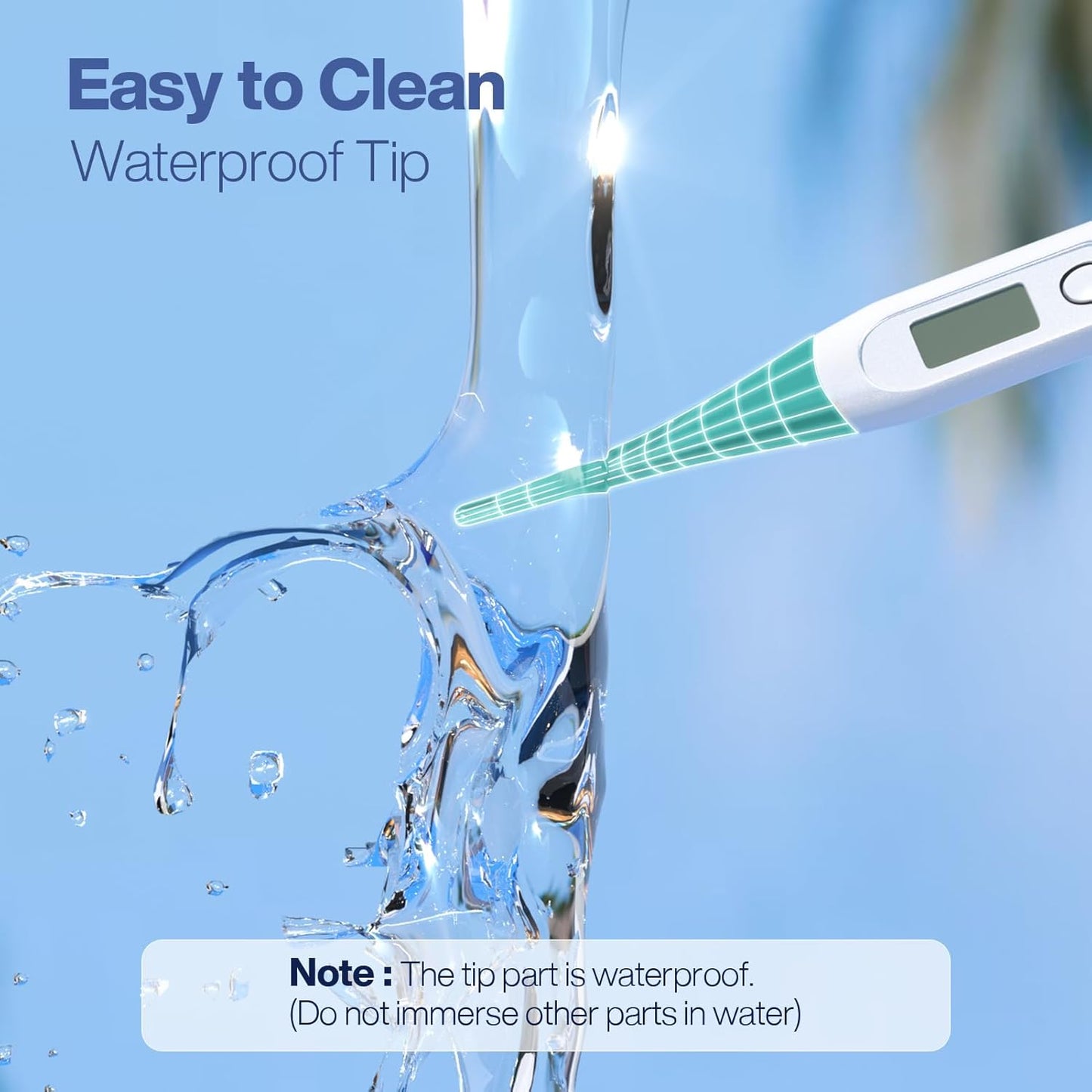 Boncare 10 Seconds Digital Thermometer for Adults and Kids - Accurate & Safe Rectal Thermometer for Baby with Fever Alarm, Oral Thermometer (Clear Blue)