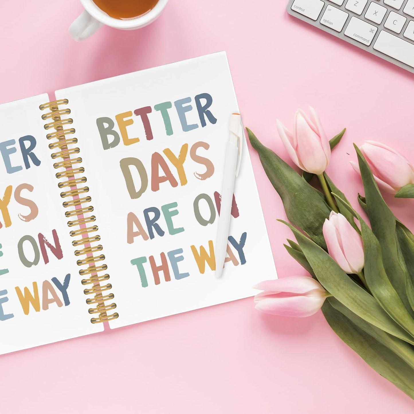Boho Mental Health Spiral Notebook, Positive Affirmation Journaling Notebooks for Women, Mental Health Hardcover Journals for Office 160 Pages 5.5 x 8.3 Inch, Inspirational Motivational Gifts
