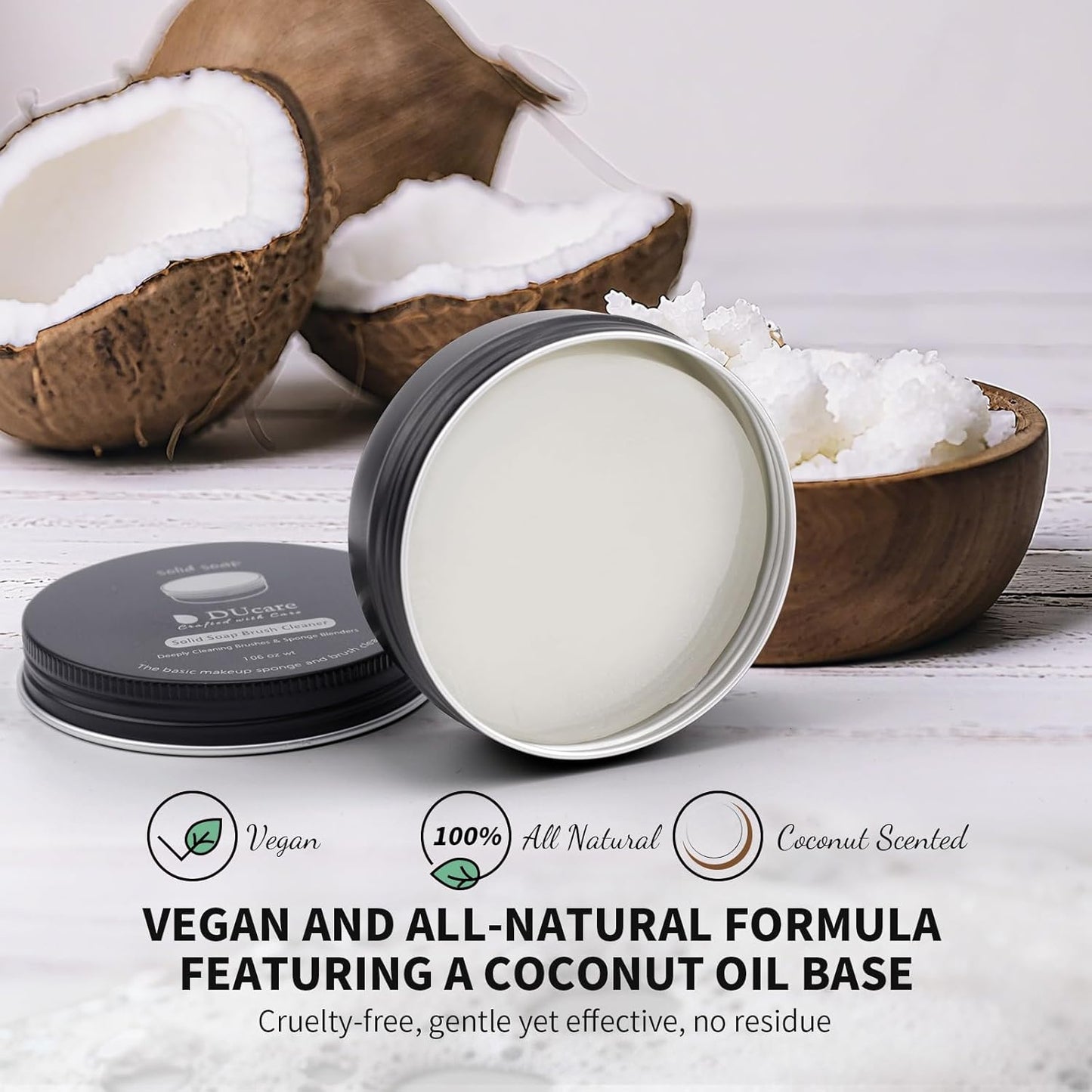 DUcare Makeup Brush Cleaner Shampoo Soap Solid Brush Cleaning Mat Removes Cosmetic Color Brush Cleaner Pad for Cleaning Makeup Sponges Brushes