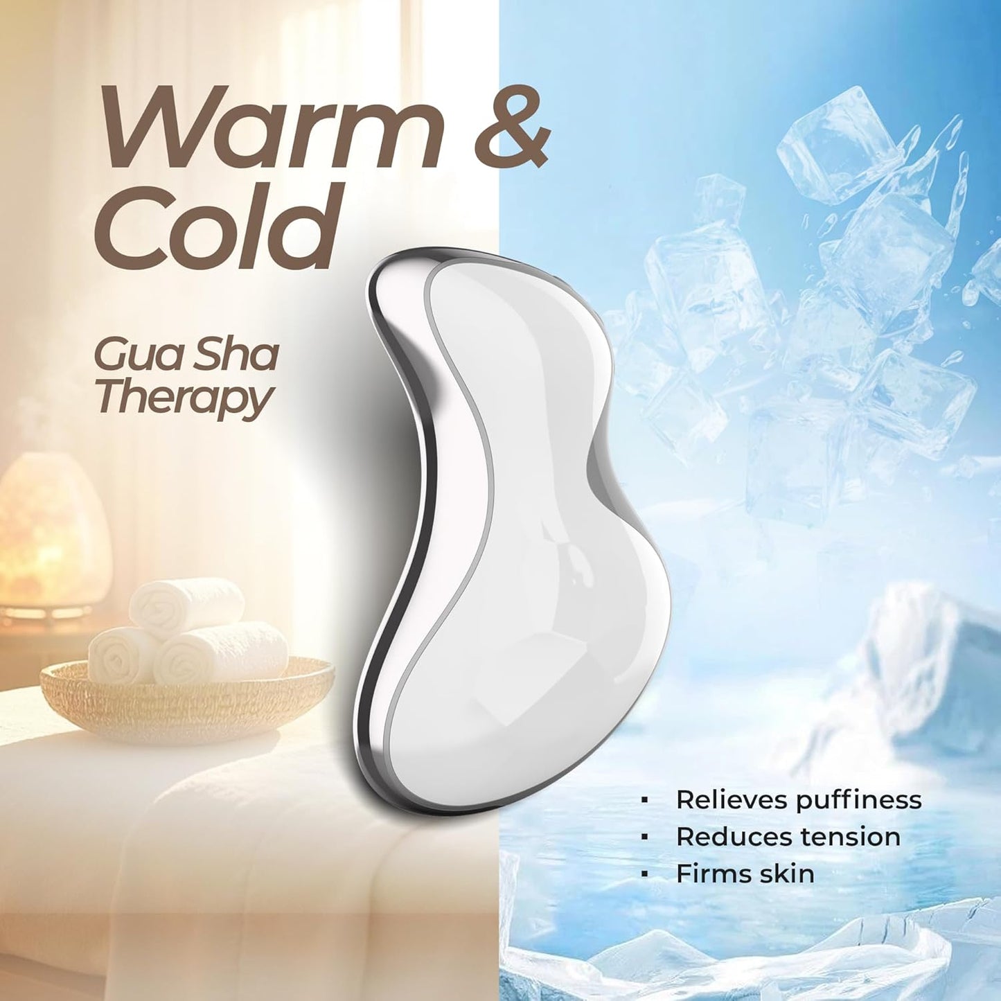 Red Light Scalp Massager & Gua Sha Set | Electric Hair Comb & Face Massager | Warm & Cold Therapy for Relaxation, Skincare & Anti-Aging | Spa Gift for Men & Women