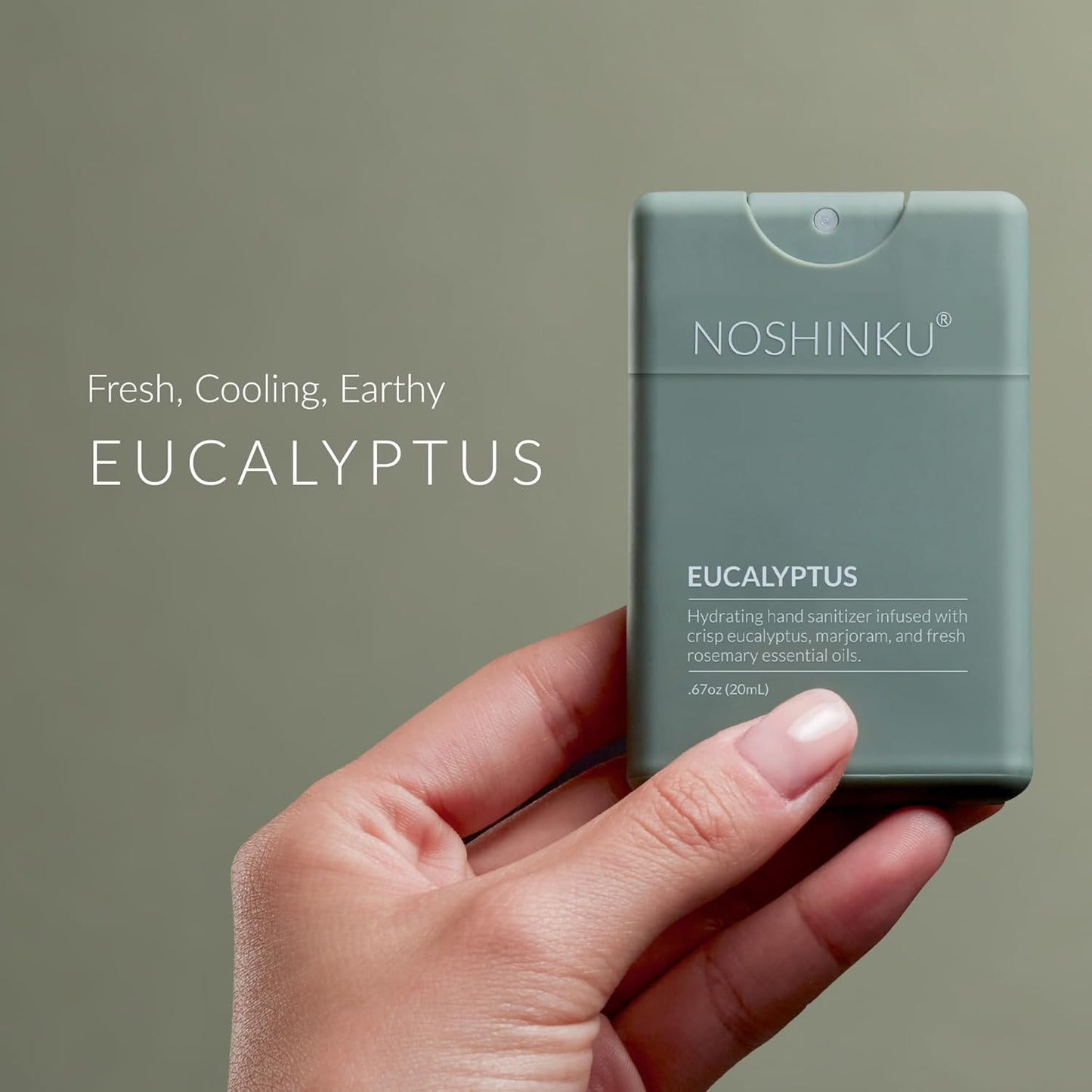 Noshinku - Refillable Hand Sanitizer Discovery 3-Pack, Travel Size Spray with Hydrating Botanical Oils, Natural Ingredients, All Natural Fragrances, Sugarcane Derived Alcohol, No Parabens, No Dyes