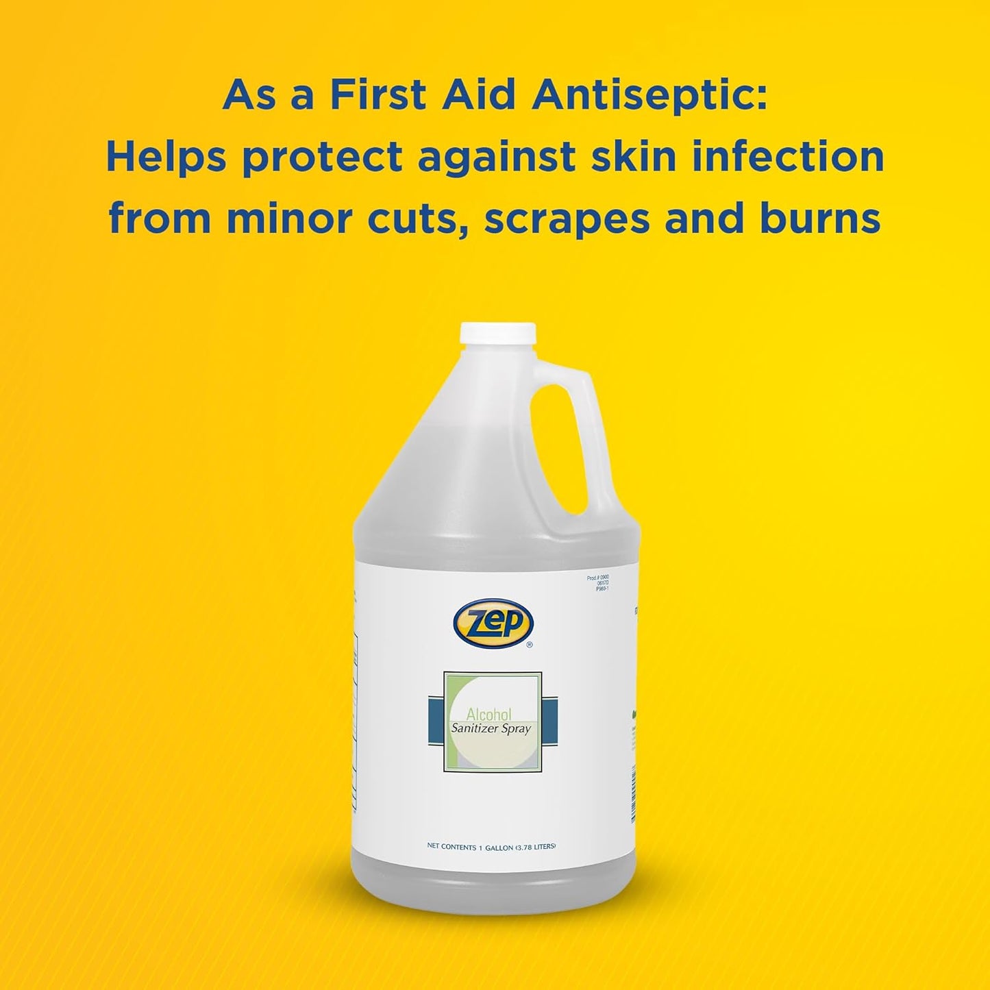 Zep Alcohol Hand Sanitizer Spray Refill - 1 Gallon (Case of 4) 90024-70% Ethanol-Based, Non-Foaming for Dispensers, Manufactured in the USA