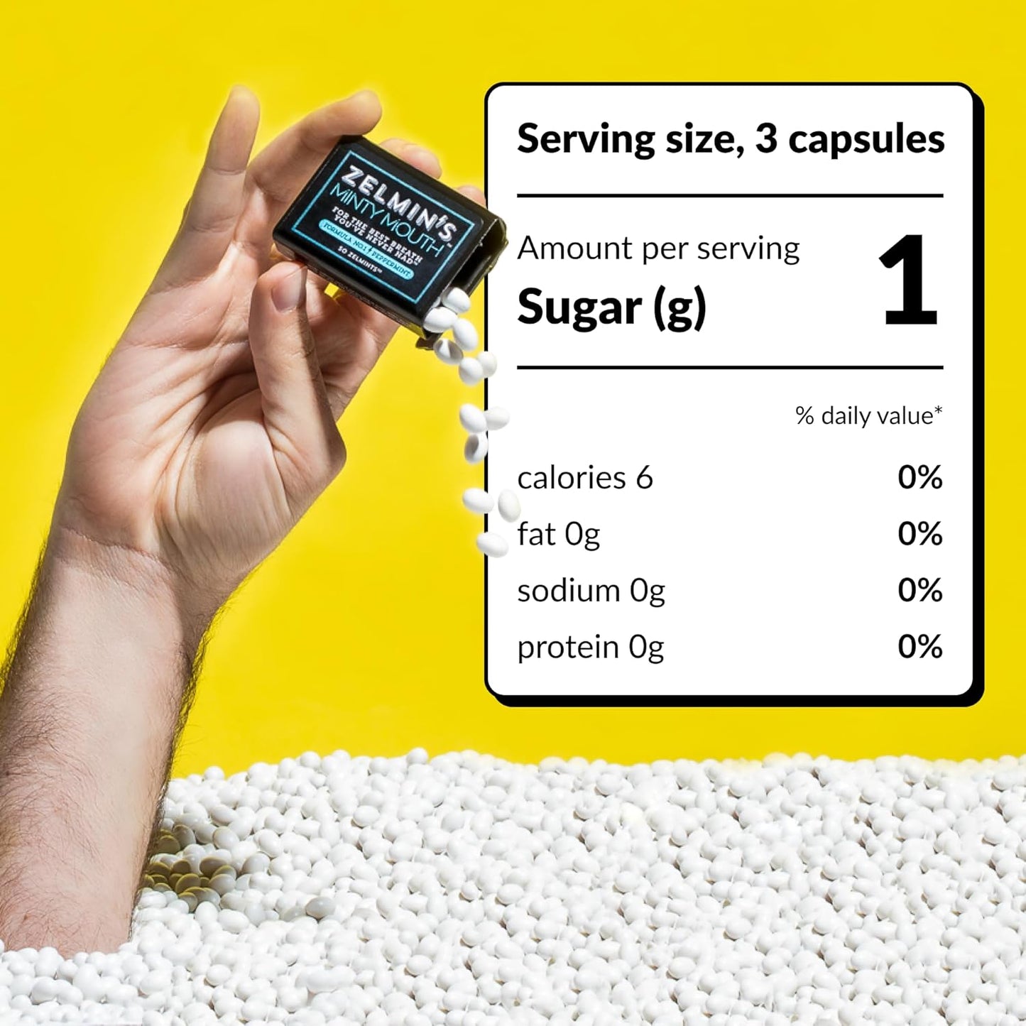 Zelmin's Minty Mouth Breath Freshener - (3 Pack) Long Lasting Bad Breath Treatment for Adults, Instant Freshness Helps with Dry Mouth, Natural Breath Mints for Travel, Alcohol-Free, Keto, Gluten-Free