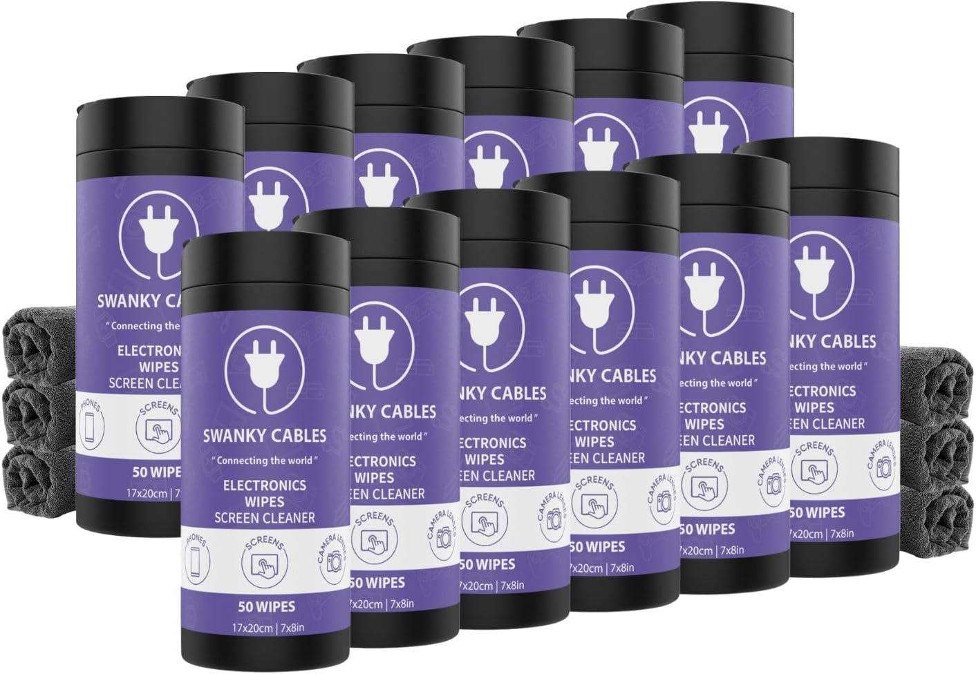 Screen Cleaner Wipes: Electronic Wipes for Screens - Computer Screen Wipes for Lens, Phone, TV Screen and Monitor Cleaning - Tech Wipes & Microfiber Cloth (Canister, 600 Count)