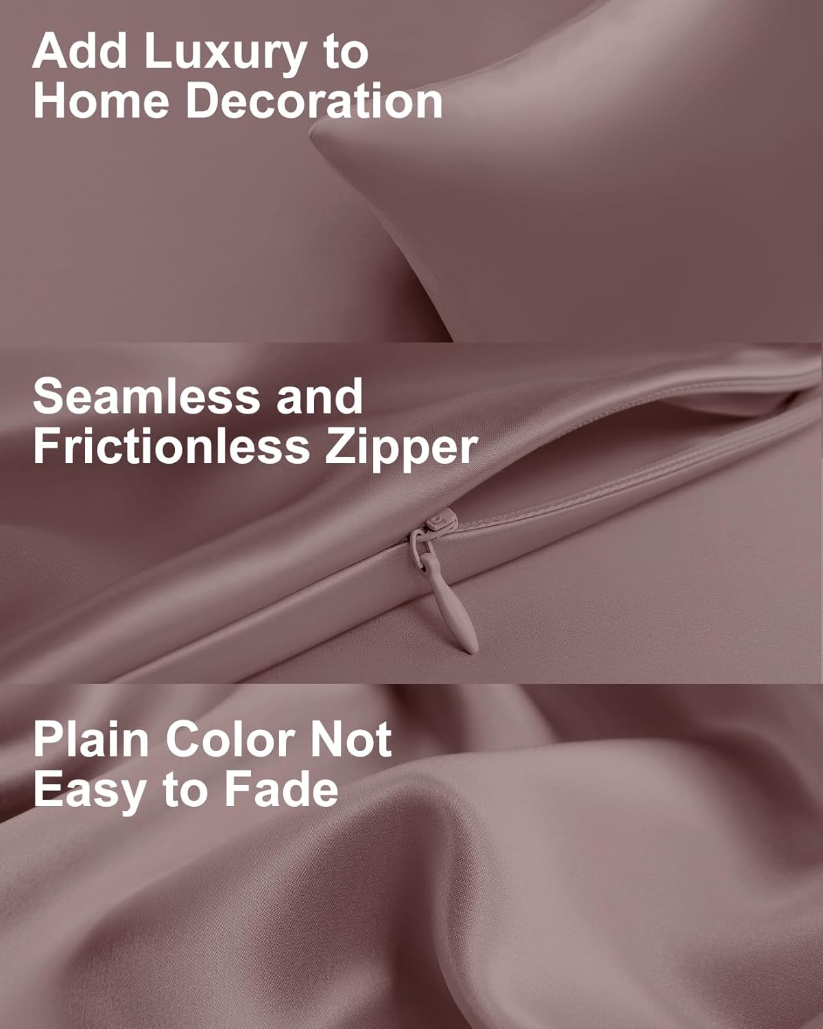 THXSILK Set of 2 Mulberry Silk Pillowcases for Hair and Skin with Hidden Zipper, Both Side Real Mulberry Silk, Hypoallergenic Pillowcase Pillow Covers(20inch x 36inch, King Size, Purple)