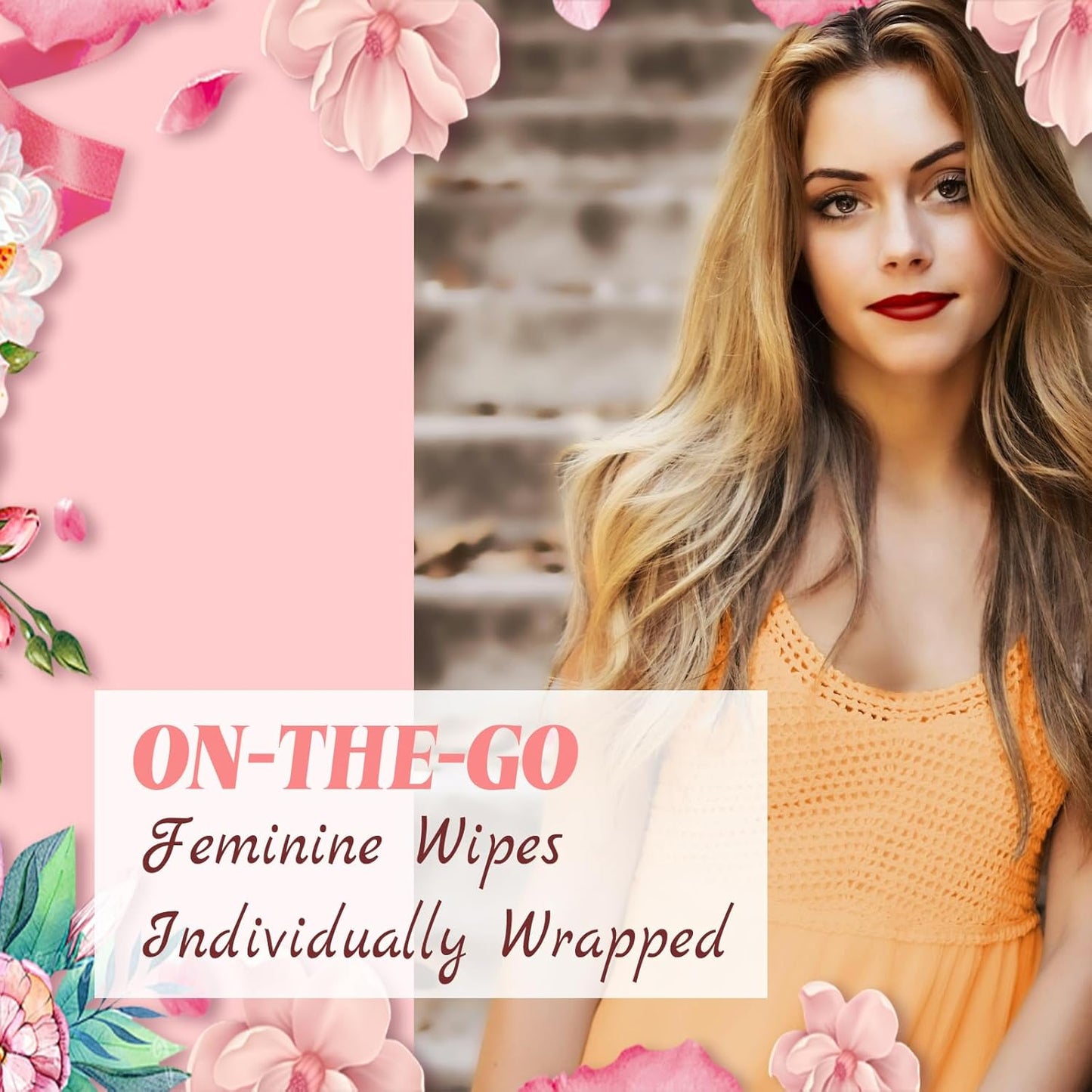 400 Feminine Wipes Flushable Travel Individually Wrapped,Travel Wipes for Women,Feminine Care Wet Wipes Travel Size Vaginal Wipes for Adult, Girl and Homeless