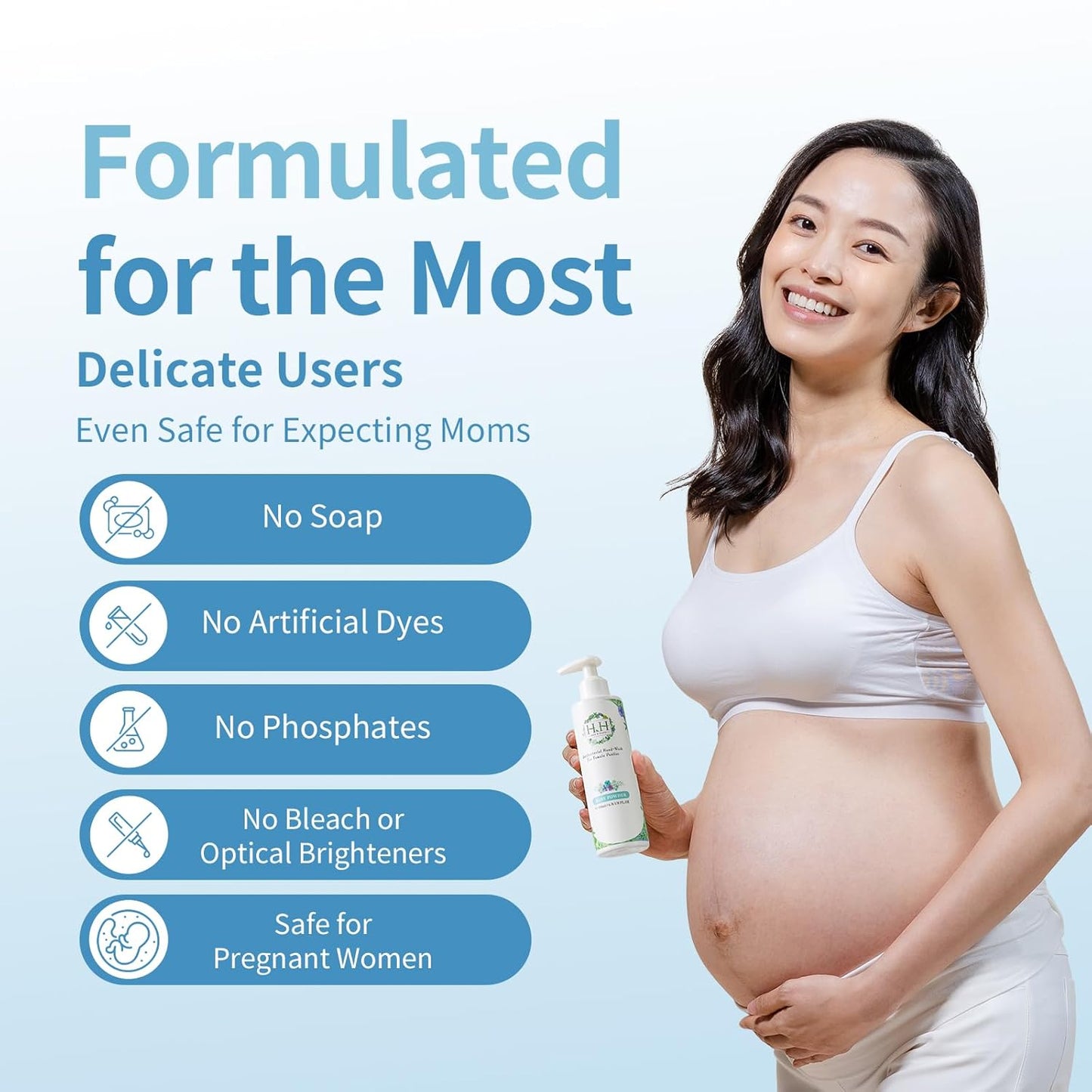 HH Herb & Health Feminine Wash and Underwear Stain Detergent Set, pH3.6 Intimate Cleanser with Cooling Sensation + Enzyme Hand Wash for Panties Period Blood Discharge,Care for Sensitive Skin