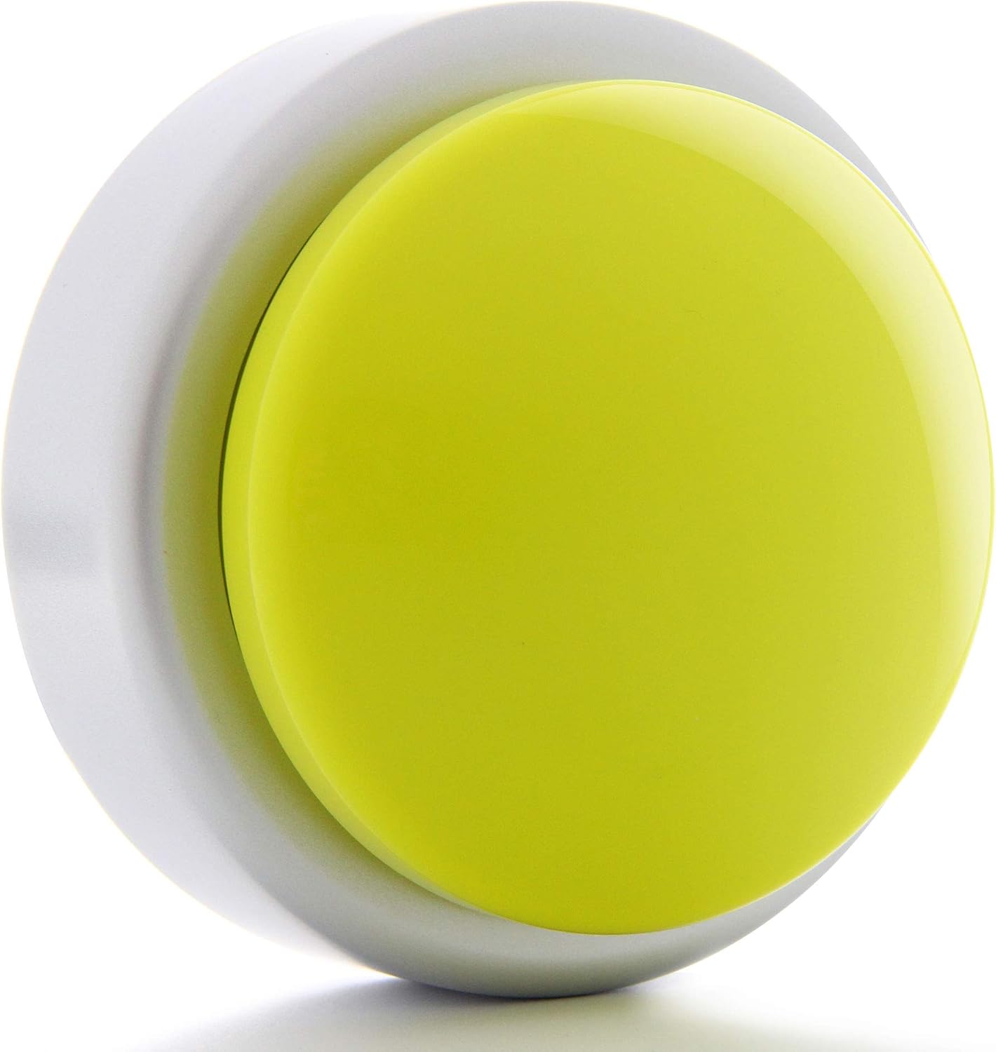 Large Talking Button Clock, Talking Alarm Clock with Volume Control Telling Time and Day of The Week Alarm Gift Clock for Mother Father Seniors Elderly Blind People - (Yellow and Silver)