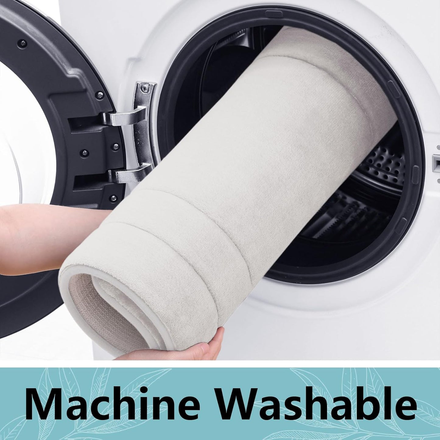 Arotive Memory Foam Bathroom Rug Mat 47x20, Ultra Soft and Absorbent Bath Mat, Machine Wash Dry, Comfortable Bath Rug Carpet for Bathroom Floor, Tub and Shower, Ivory